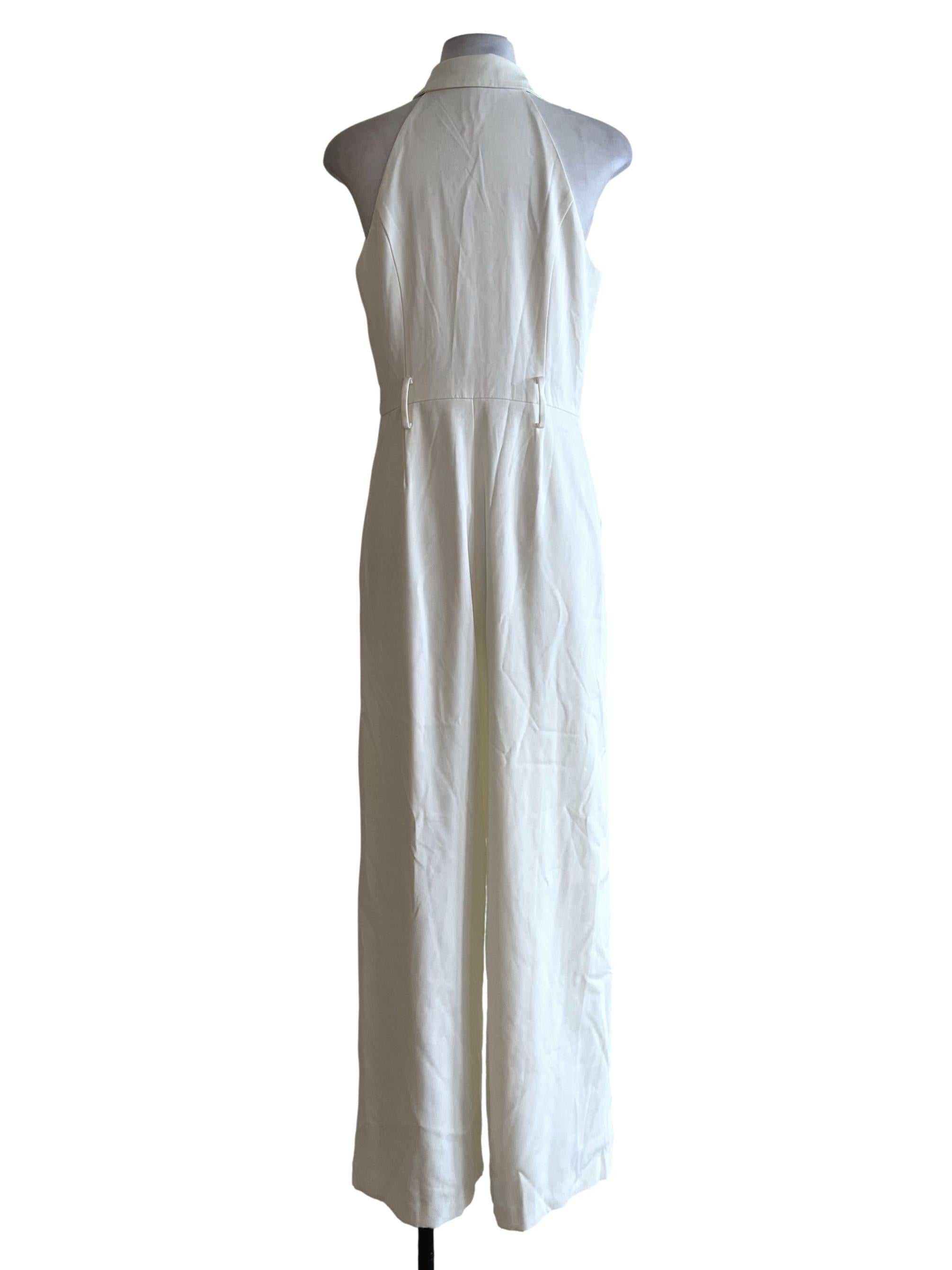 White Wing Collar Jumpsuit