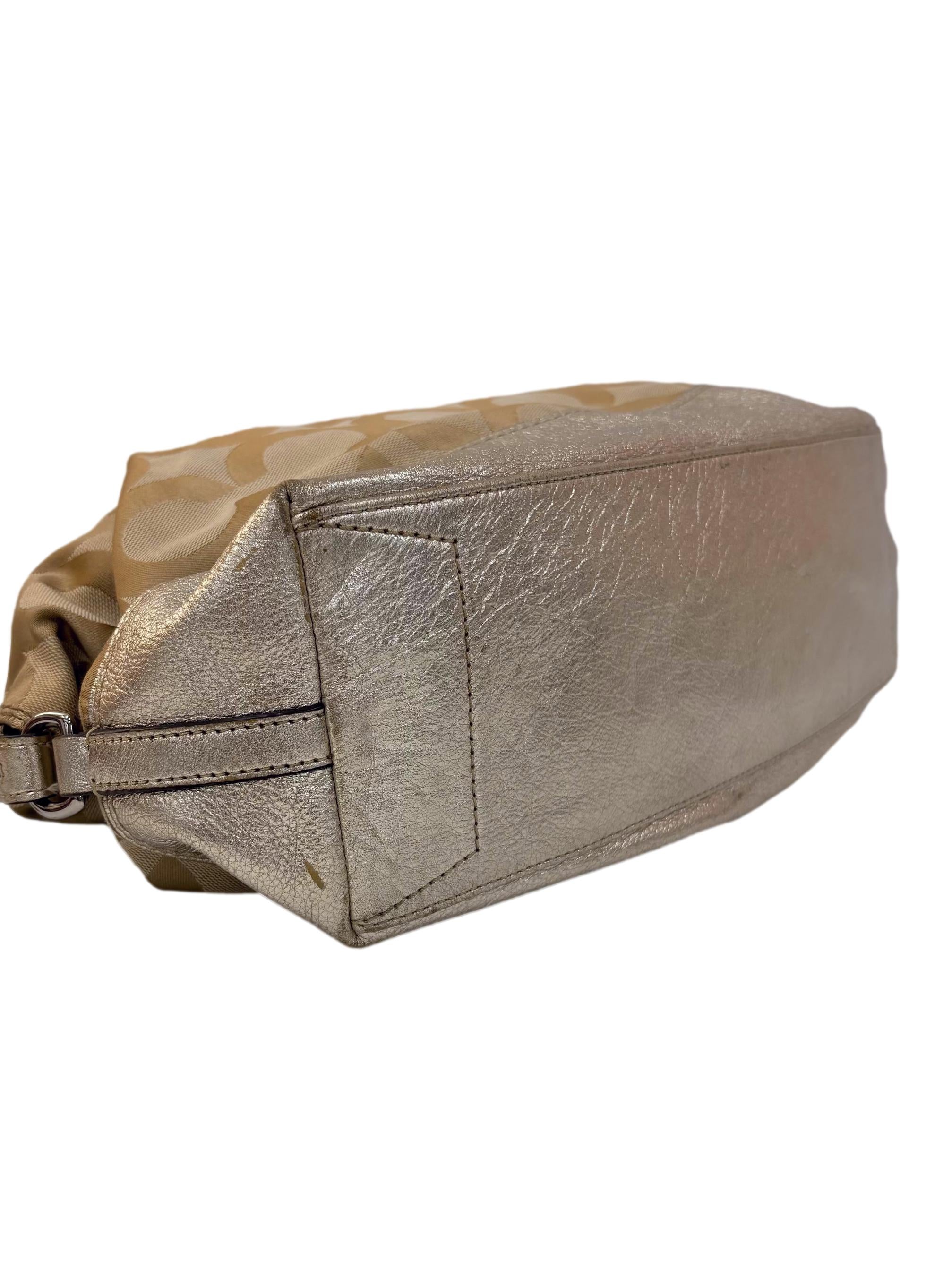 Gold Julia Signature Op Art Shoulder Bag