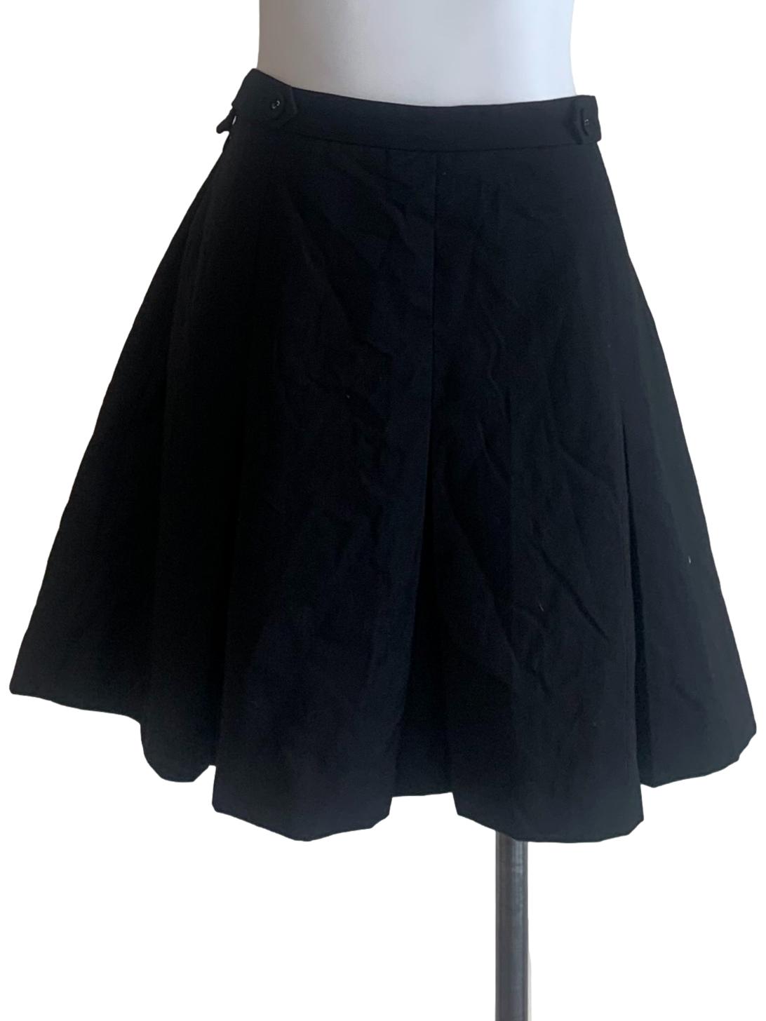 Black A-Line Mini Skirt