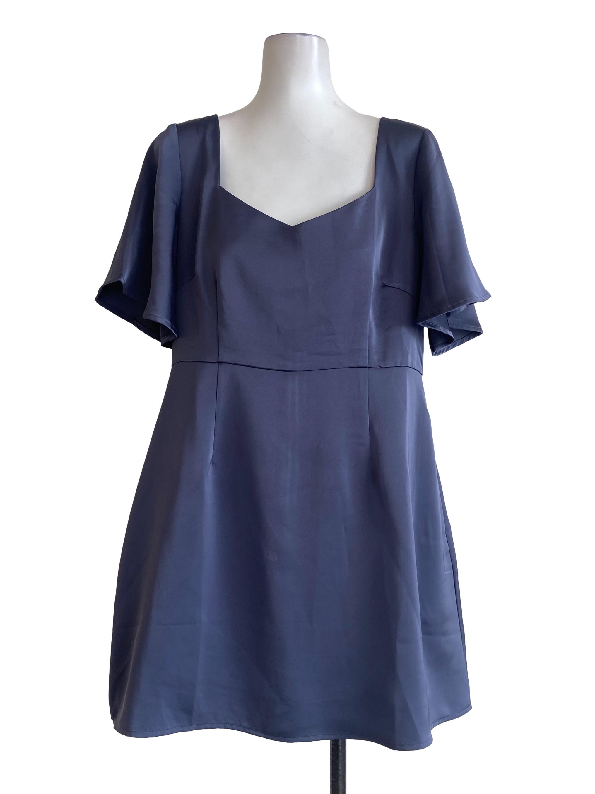 Grey Silk Circular-Cap Rompers