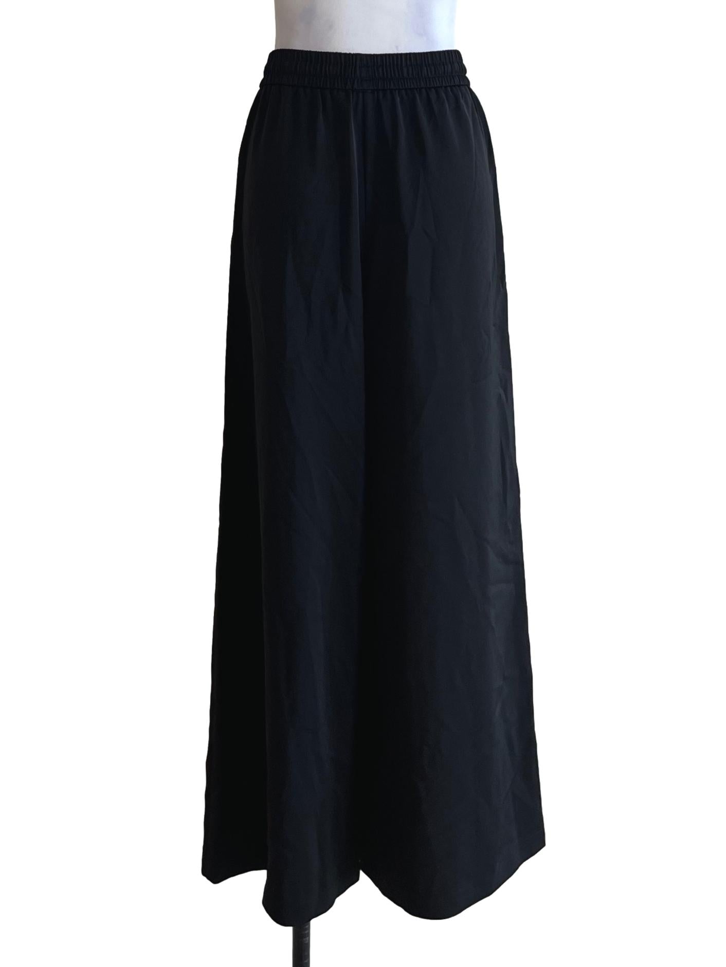 Black High-Waisted Wide-Leg Pants