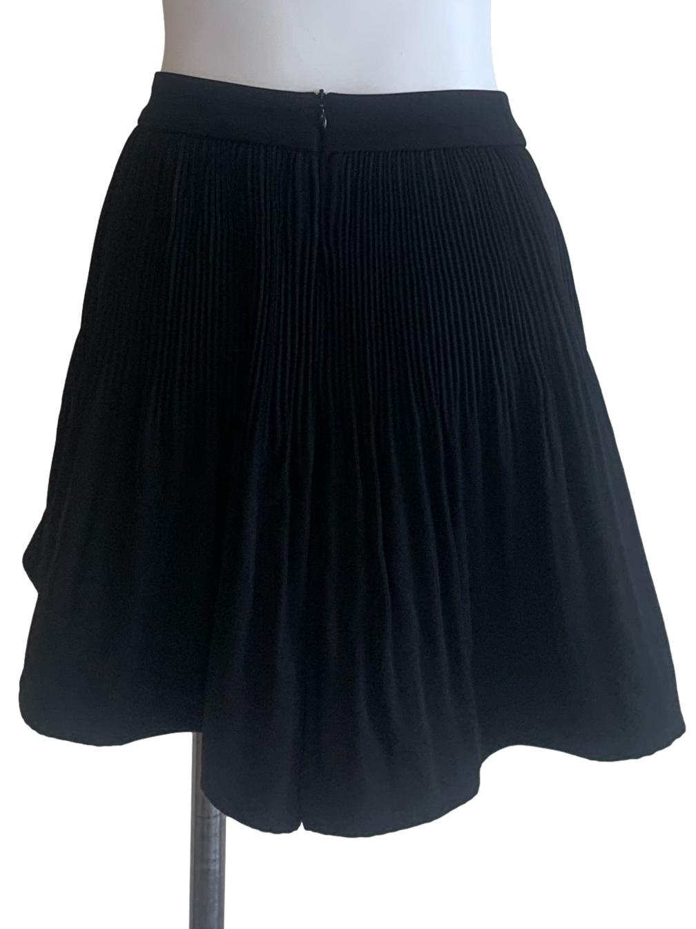 Black Pleated Mini Skirt