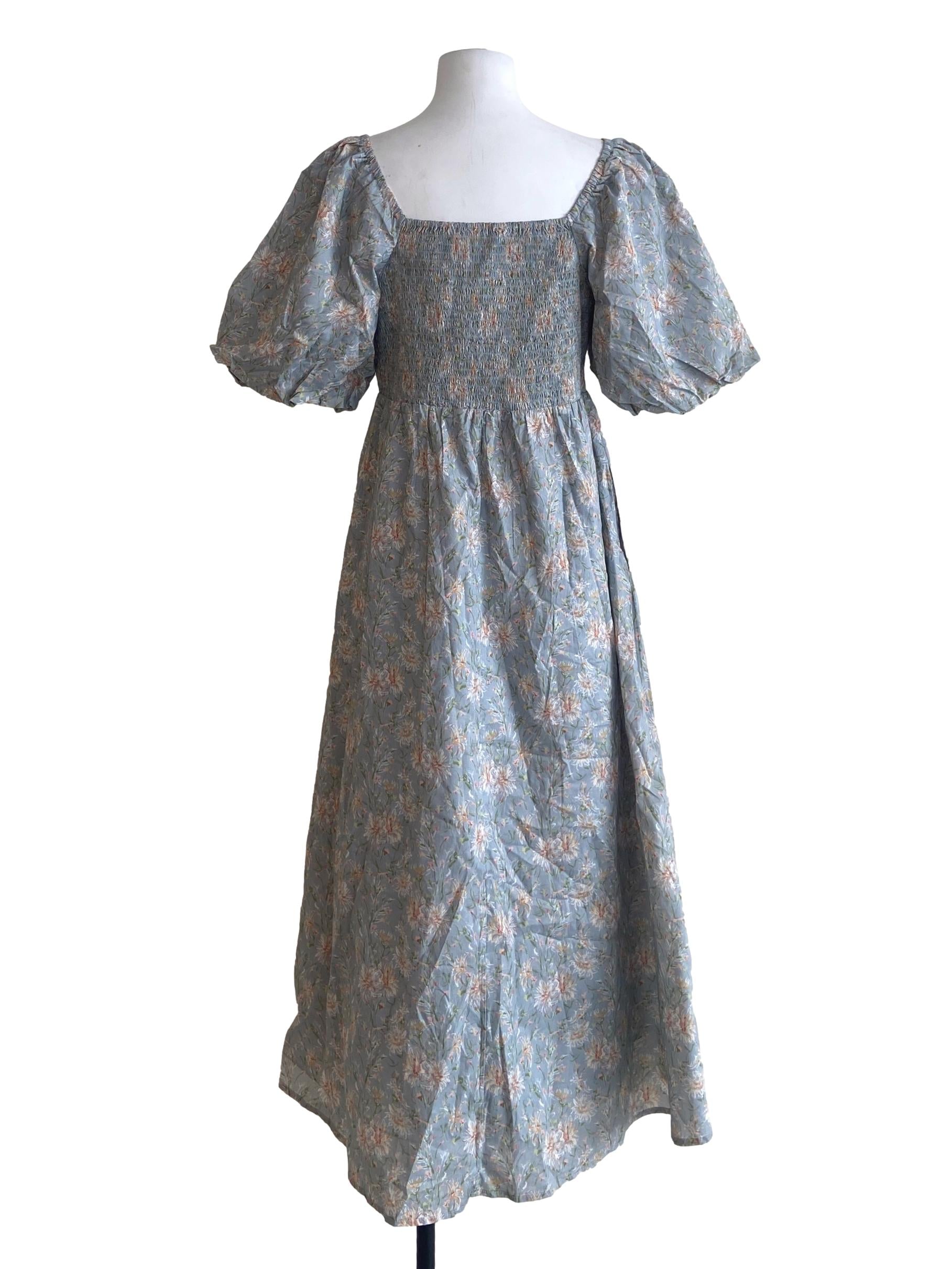 Green Floral Empire Dress