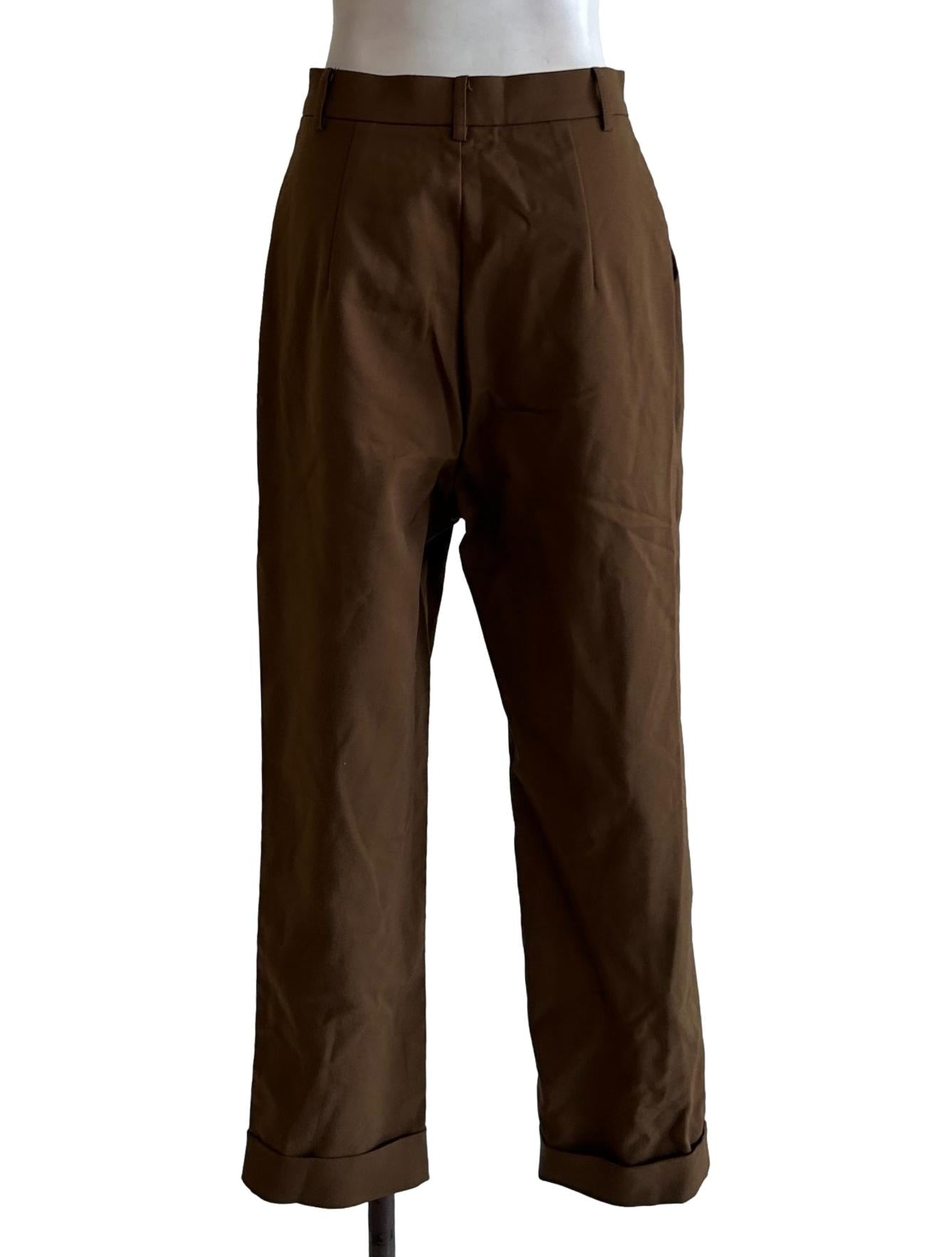 Penny Brown Slim-Fit Pants