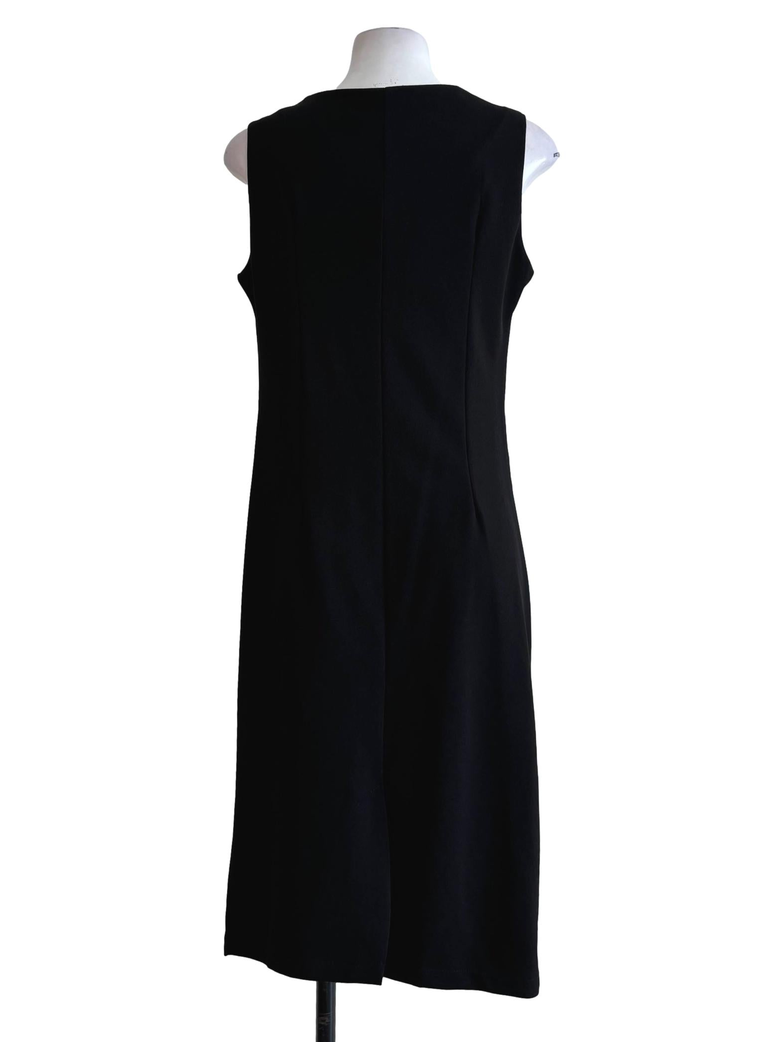 Soft Black Sleeveless Pencil Dress