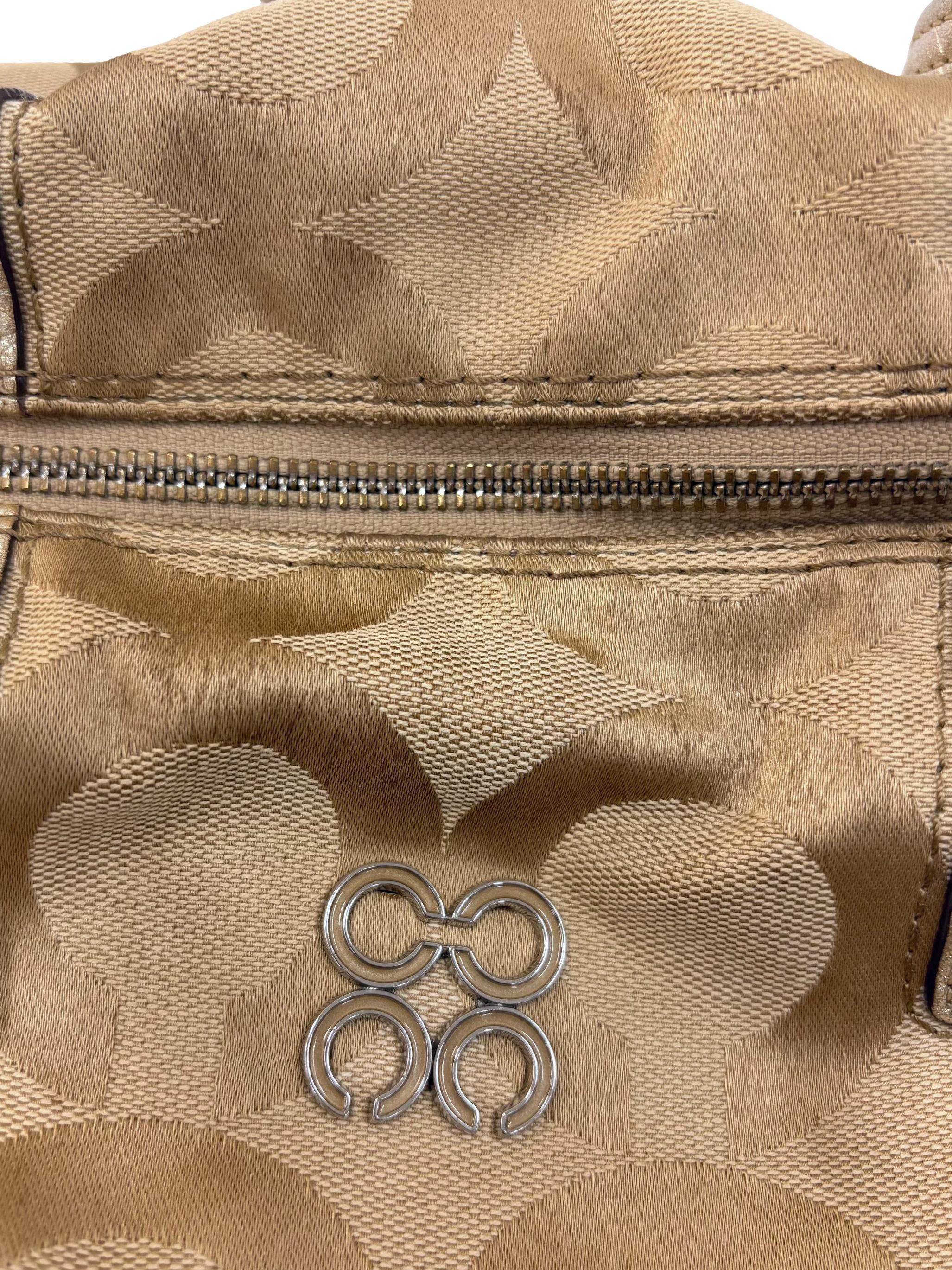 Gold Julia Signature Op Art Shoulder Bag
