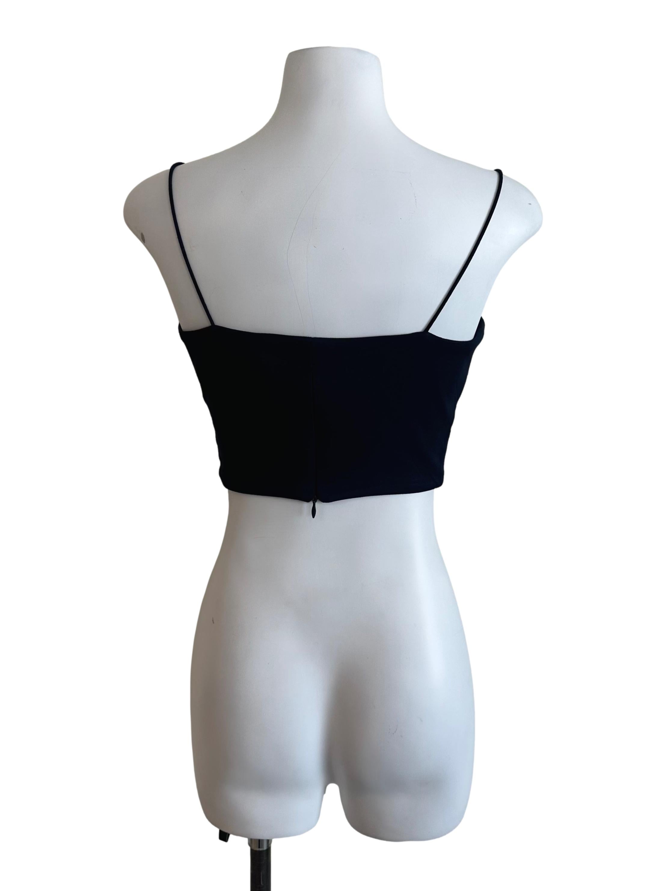 Midnight Blue V Neck Fitted Top