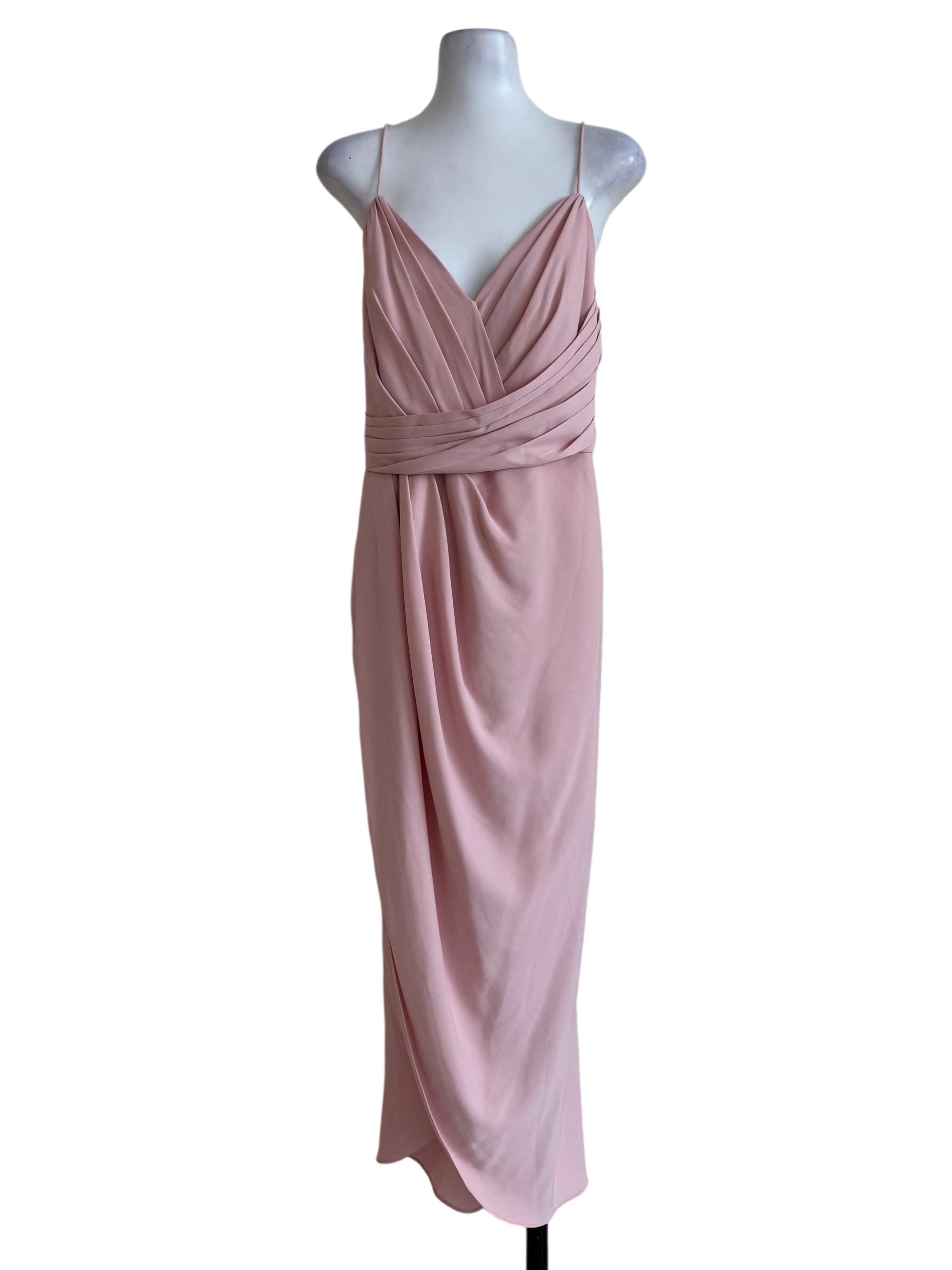 Blush Pink V Neck Dress
