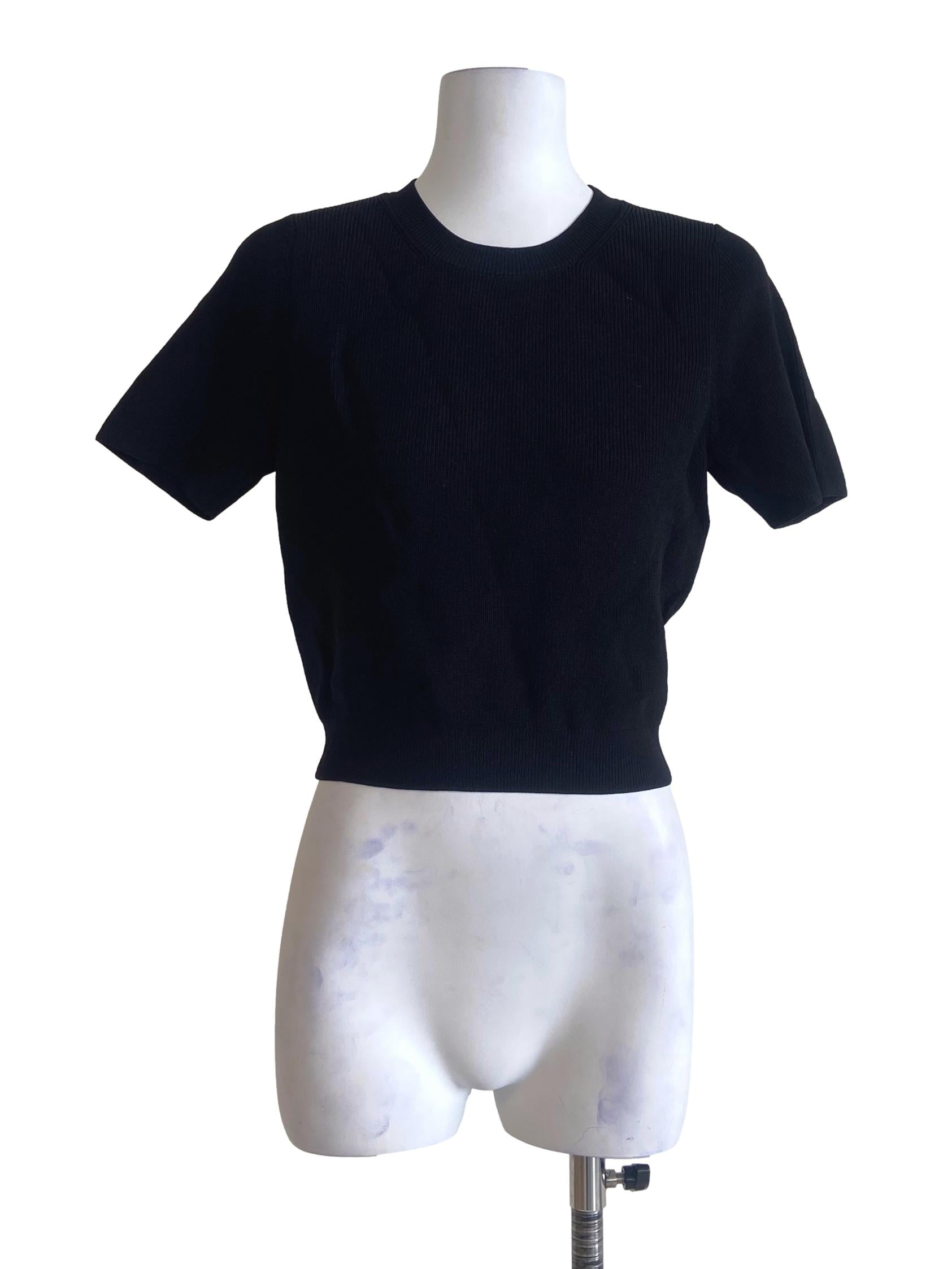 Black Knitted Pegged Blouse LB