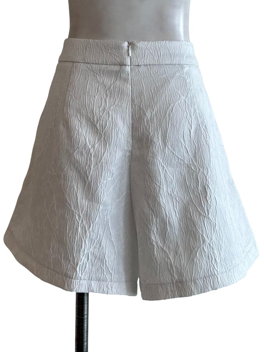 Daisy White Textured Short