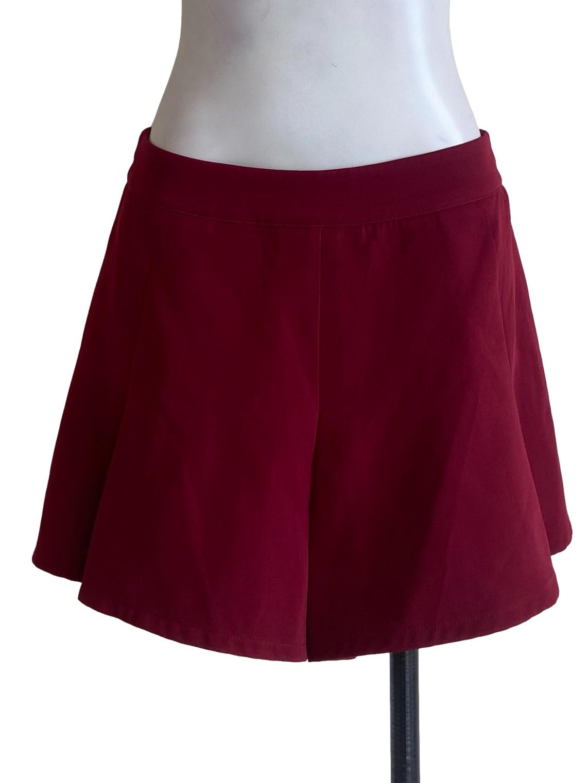 Rose Red Twill Short Pants