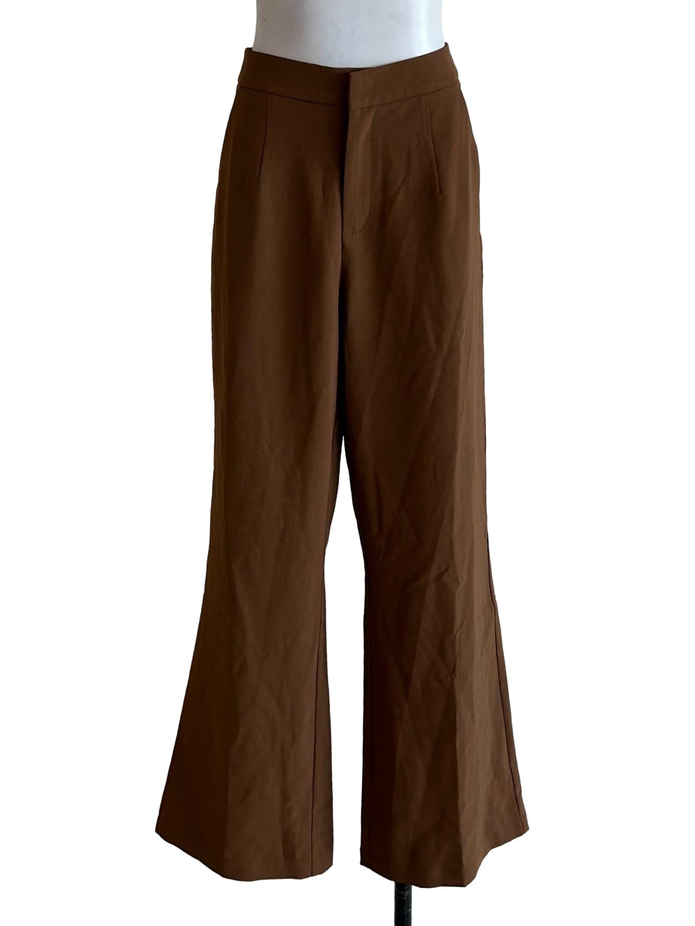 Tawny Brown Bootcut Pants