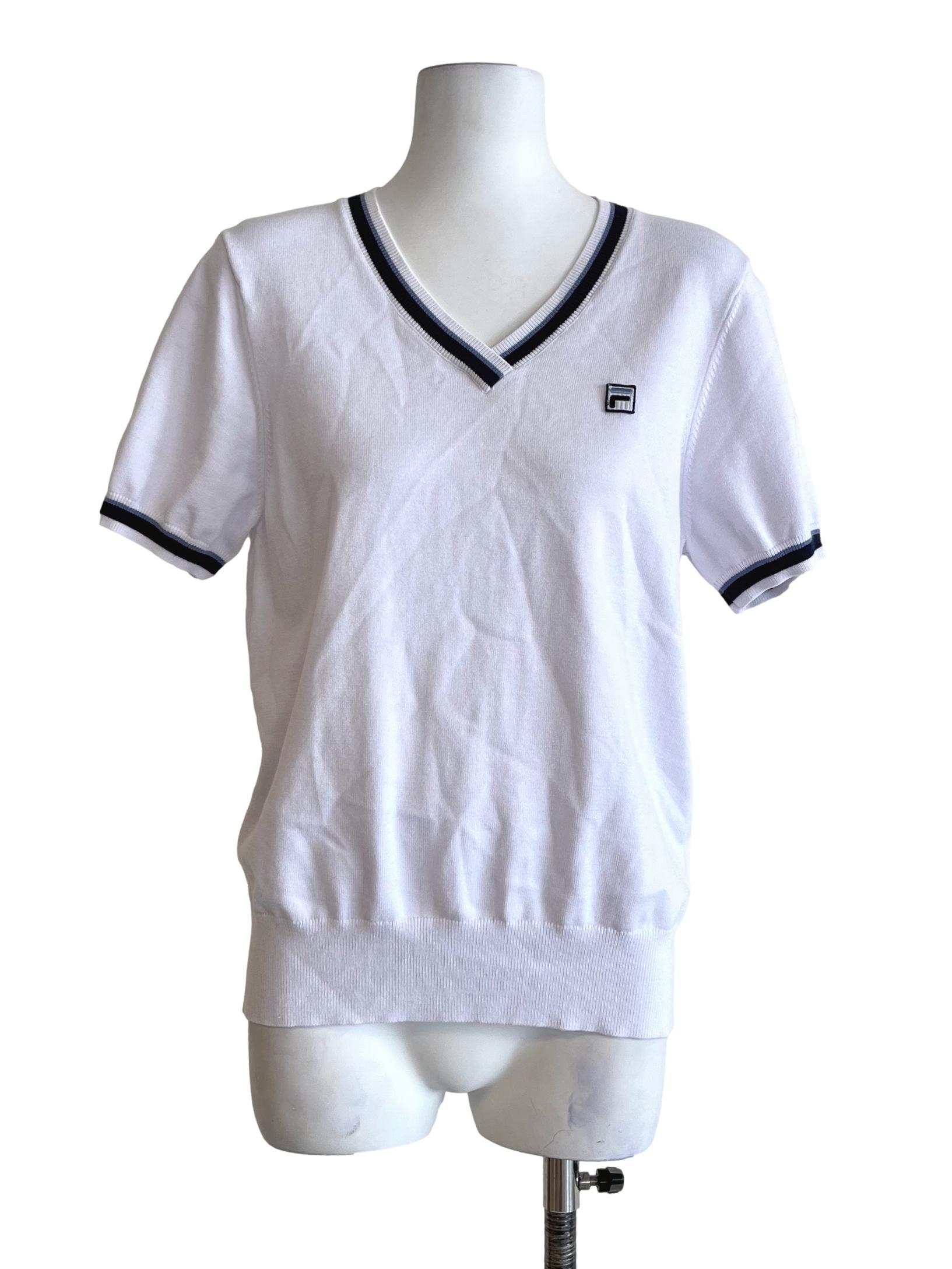 Snow White V-Neck Knit Top