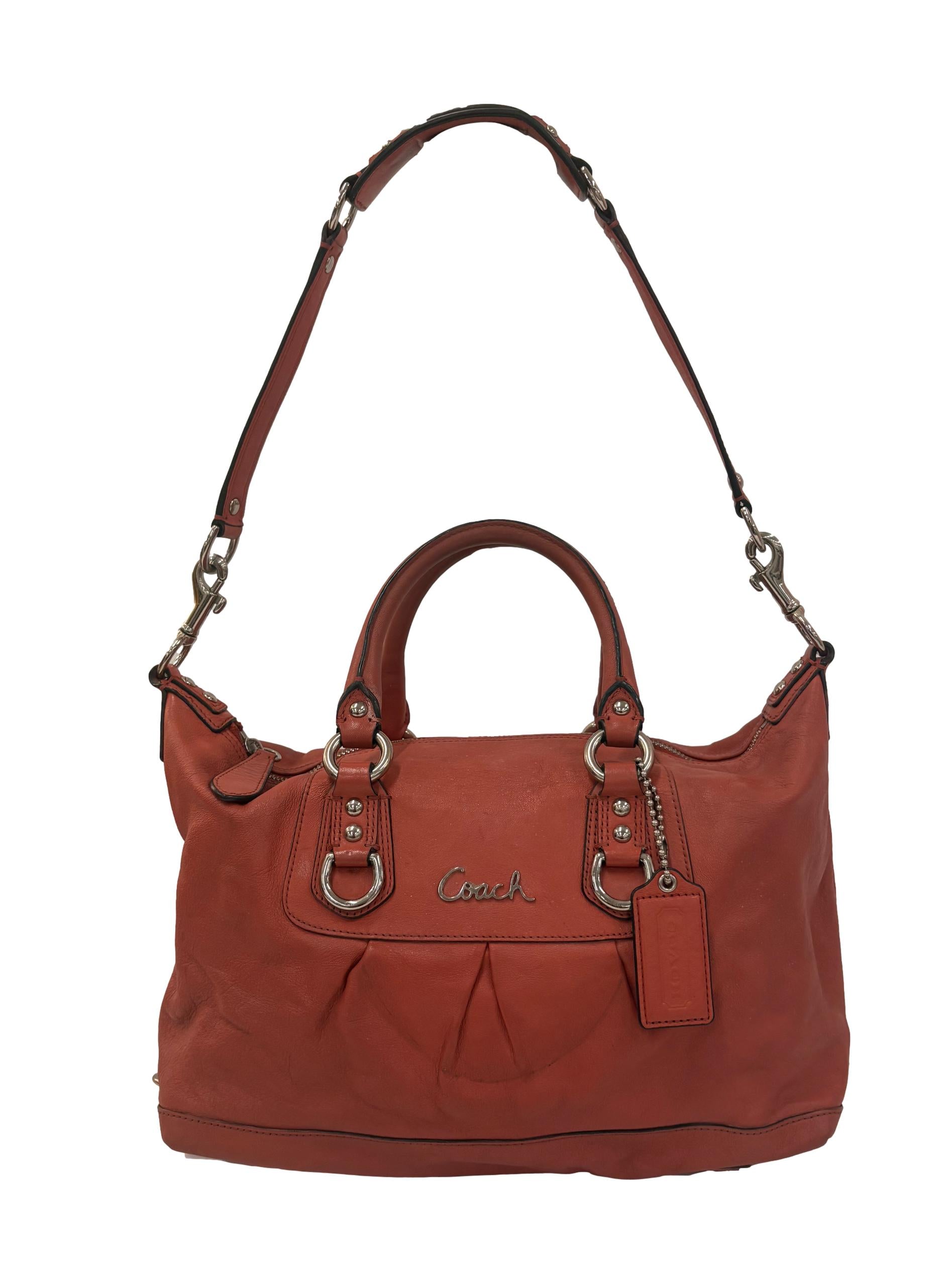 Coral Pink Madison Sabrina Satchel Bag