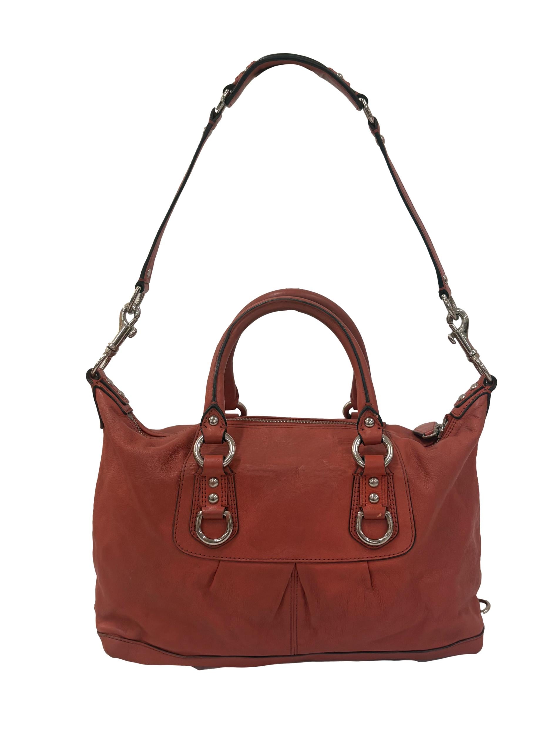 Coral Pink Madison Sabrina Satchel Bag