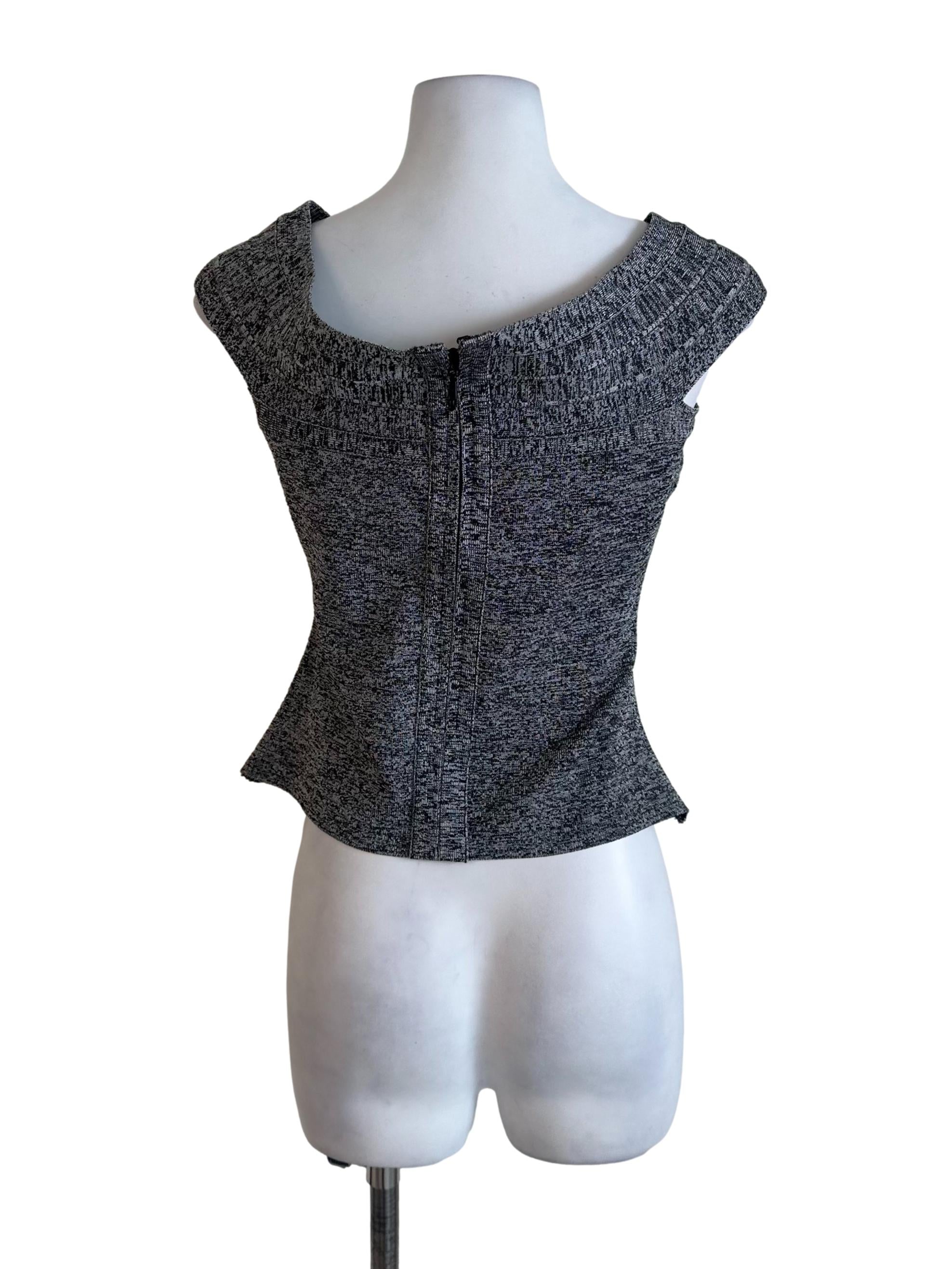 Dark Grey Textured Top