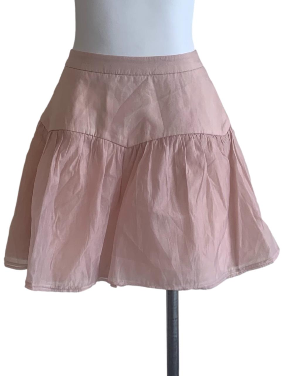 Flamingo Pink Yoke Waist Mini Pink
