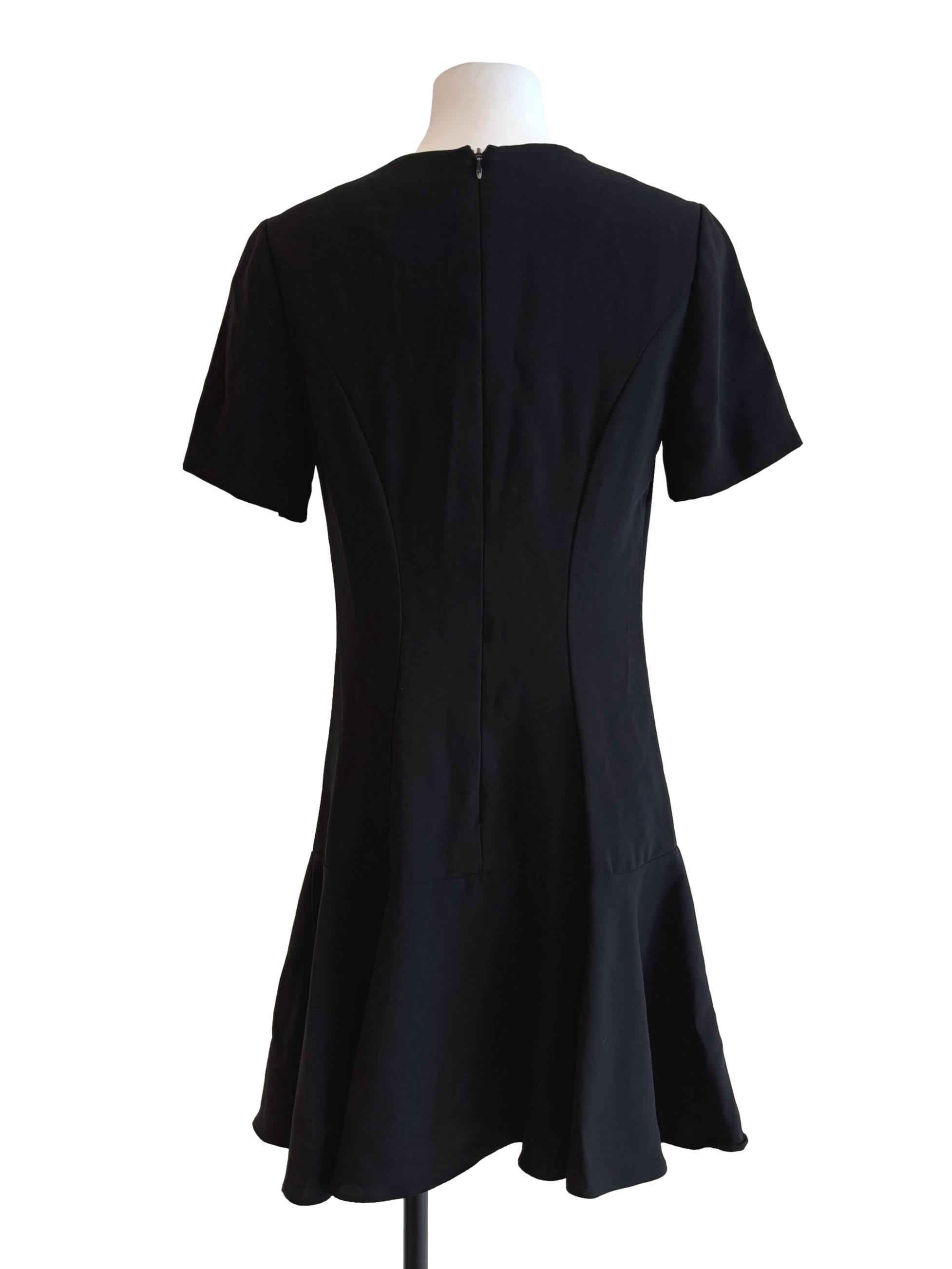 Soft Black Short Sleeve Sheath Dress