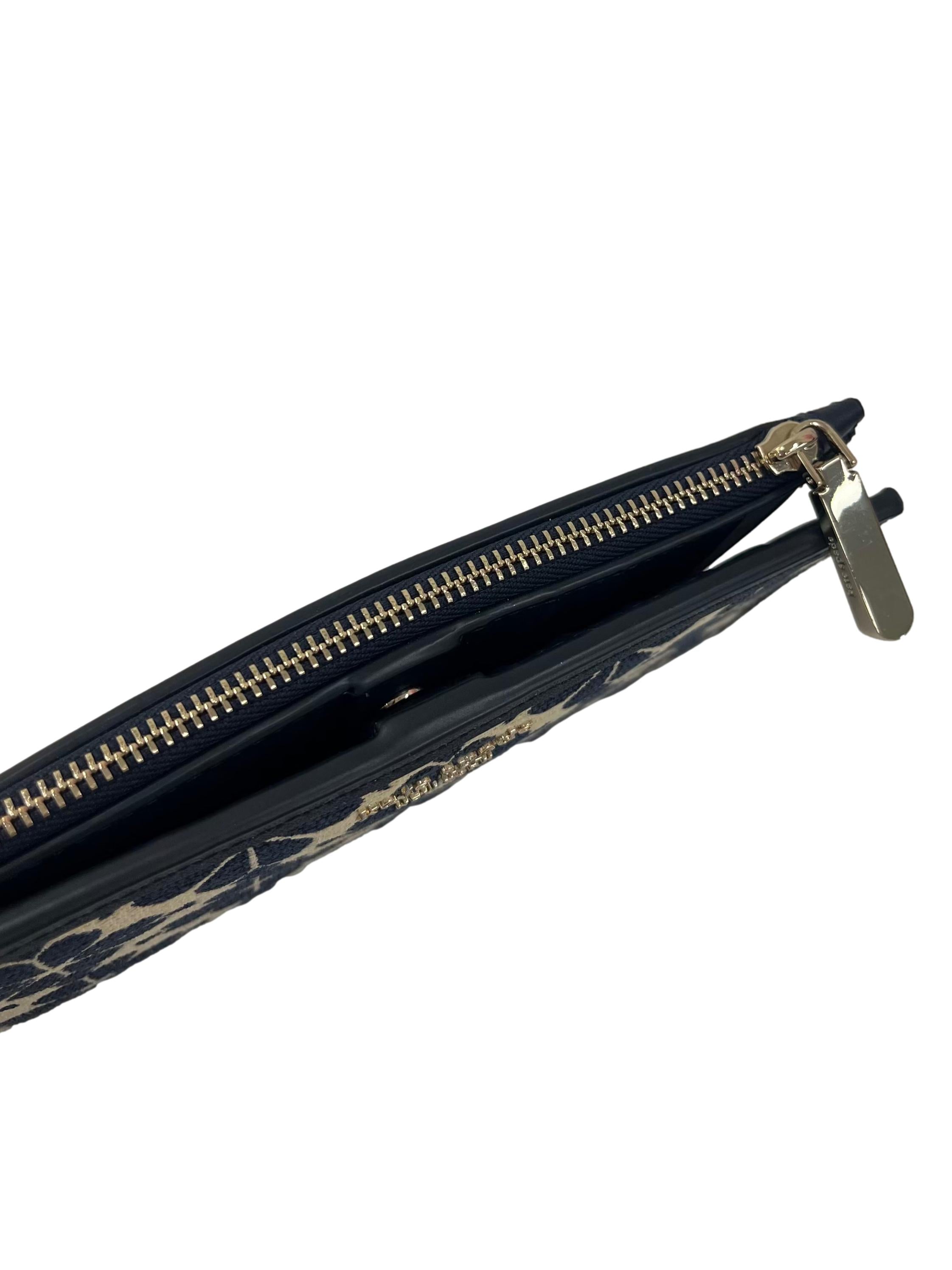 Multicolour Canvas Flower Jacquard Zip Slim Wallet Long Wallet CSN