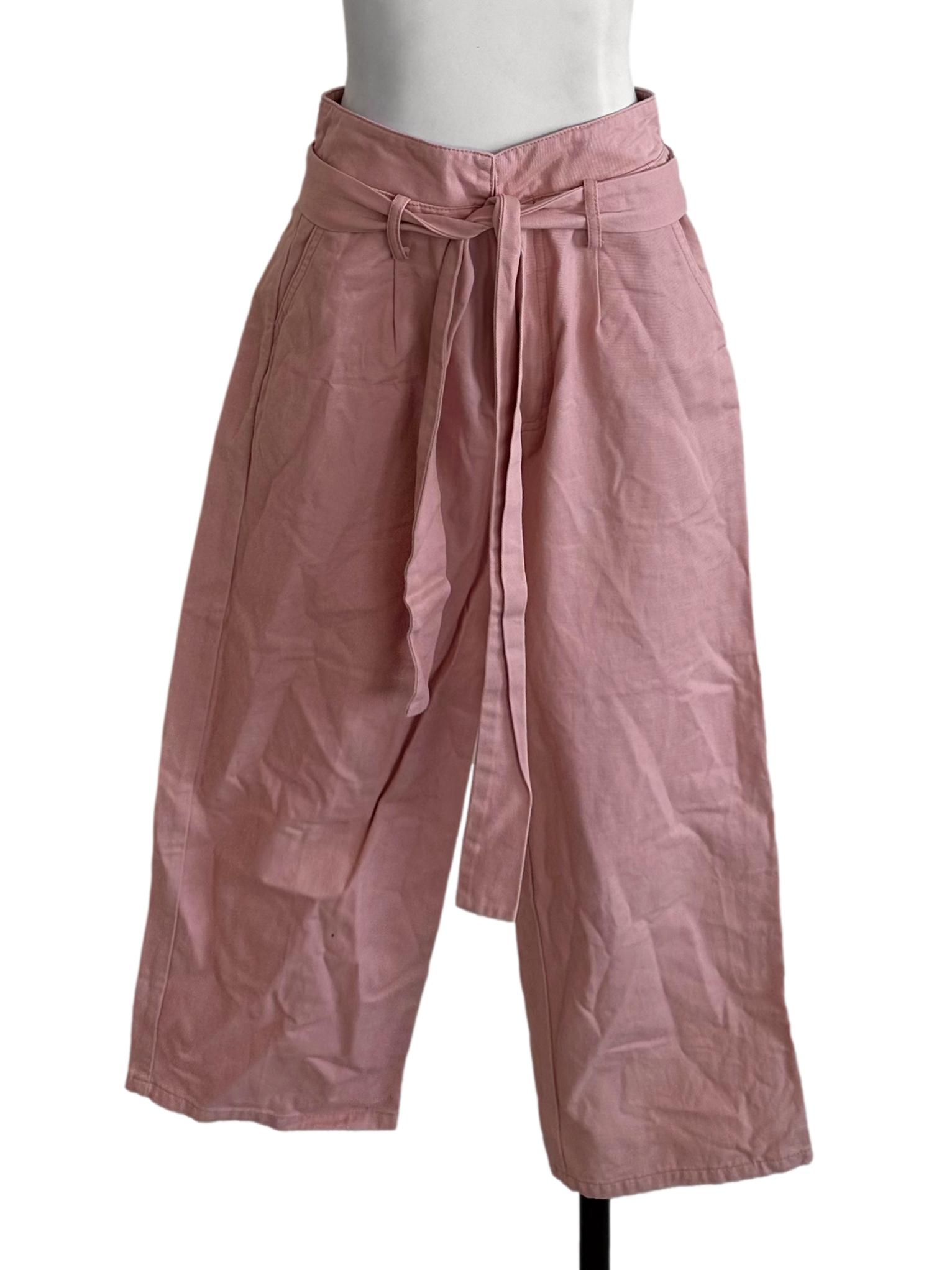 Light Pink Casual Strap Pants