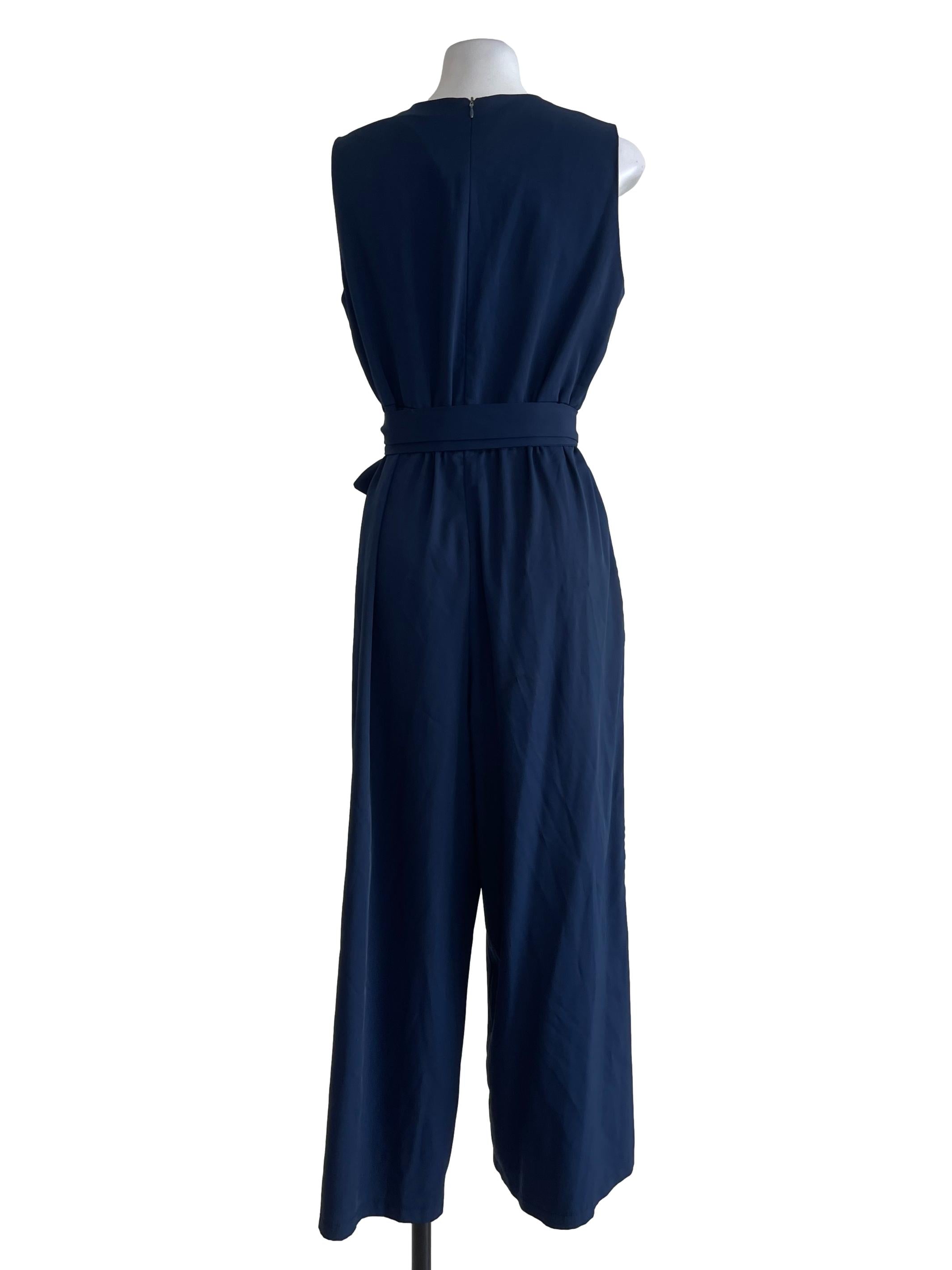 Navy Blue Jumpsuit With Detachable Buckle