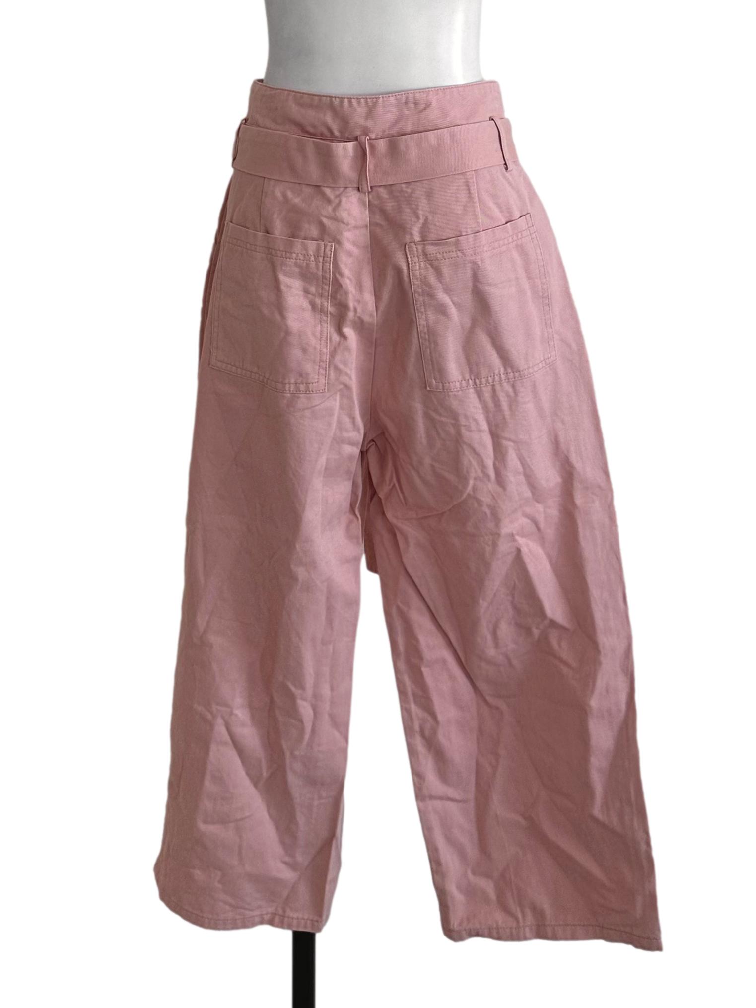 Light Pink Casual Strap Pants