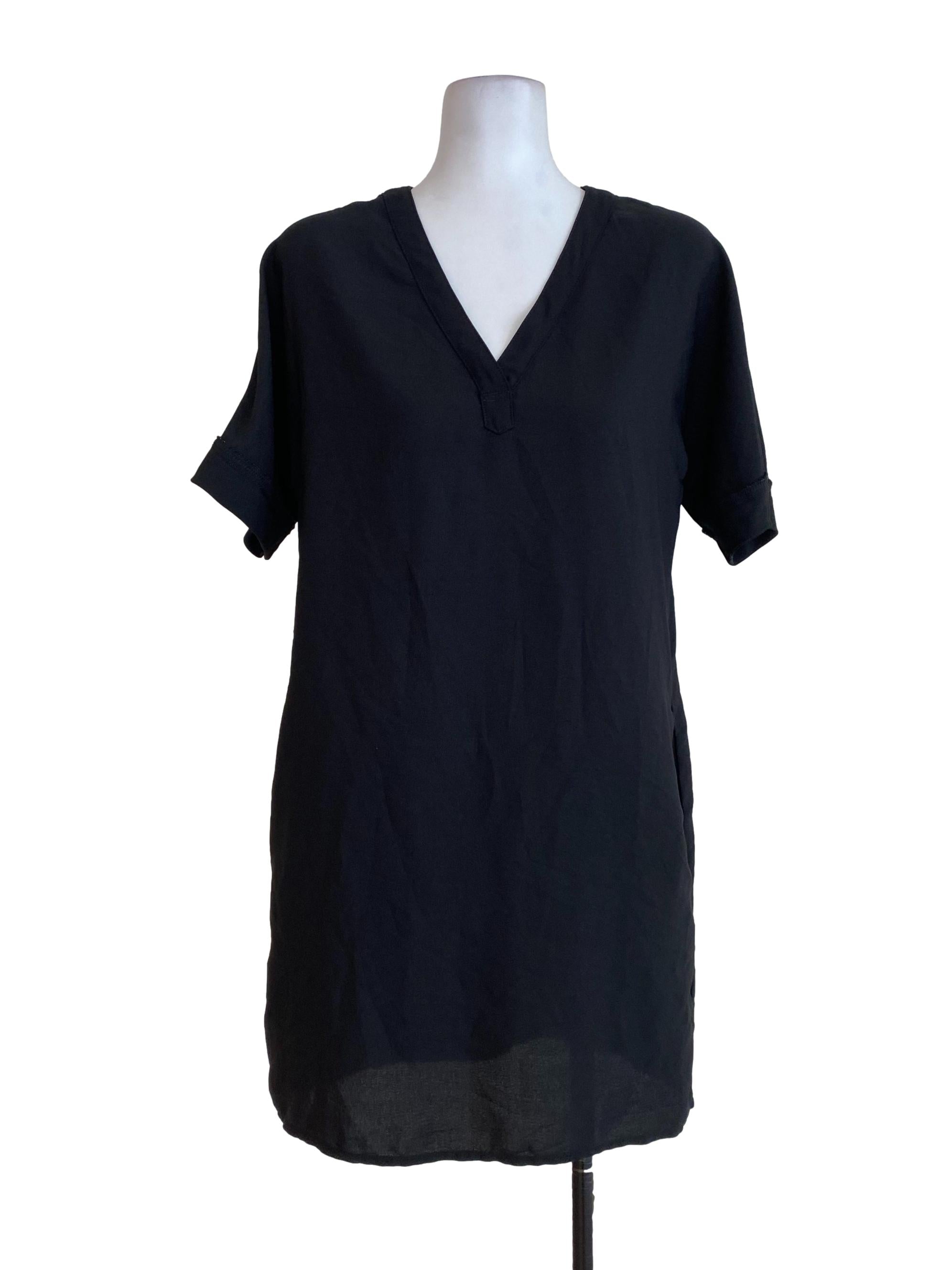 Black V Neck Dress