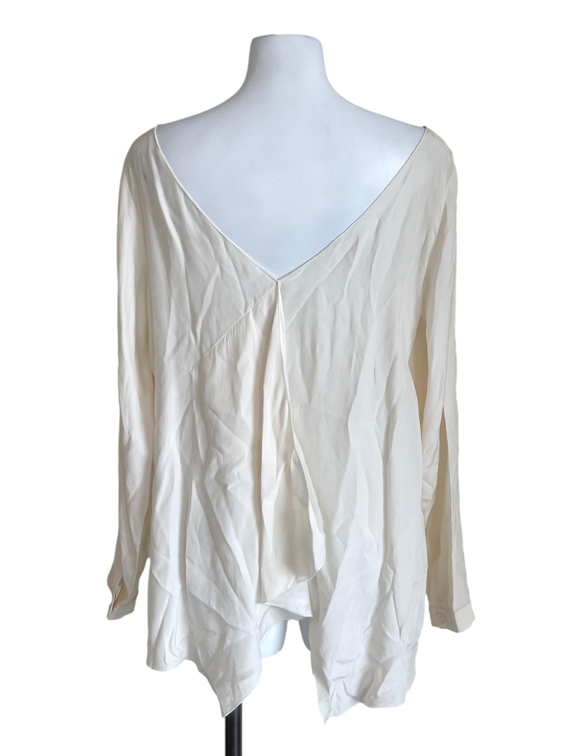 Rice Boat Neck Slit Back Blouse