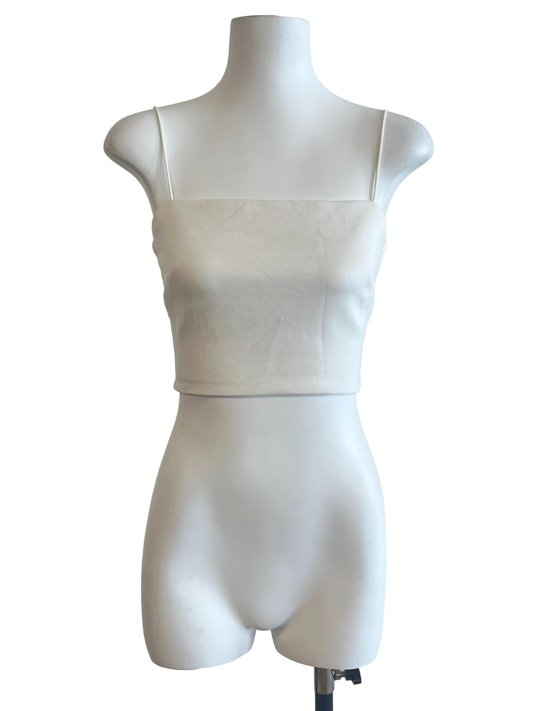Chiffon White Spaghetti Strap Top