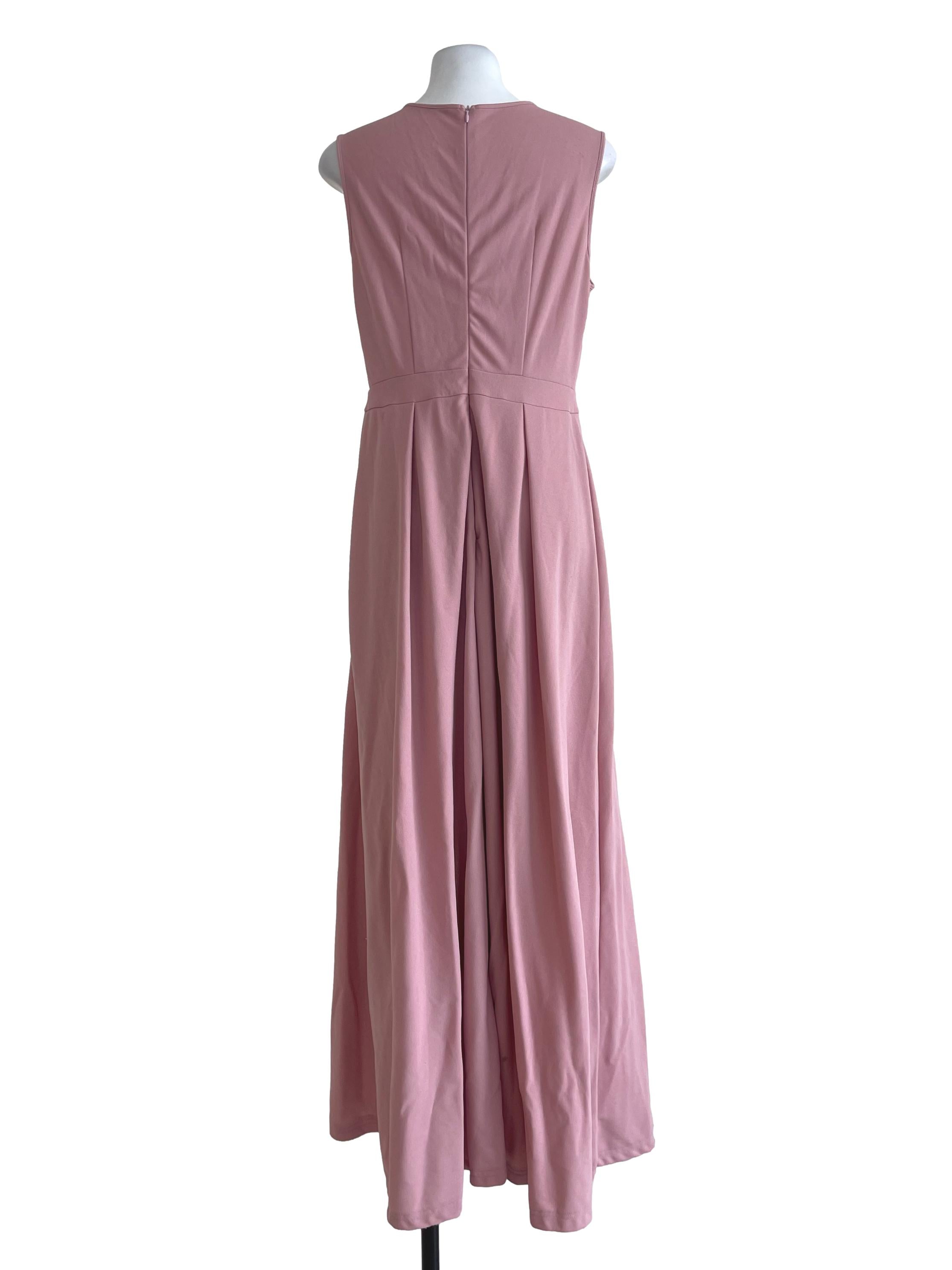 Baby Pink Half Sleeves Gown With Pants