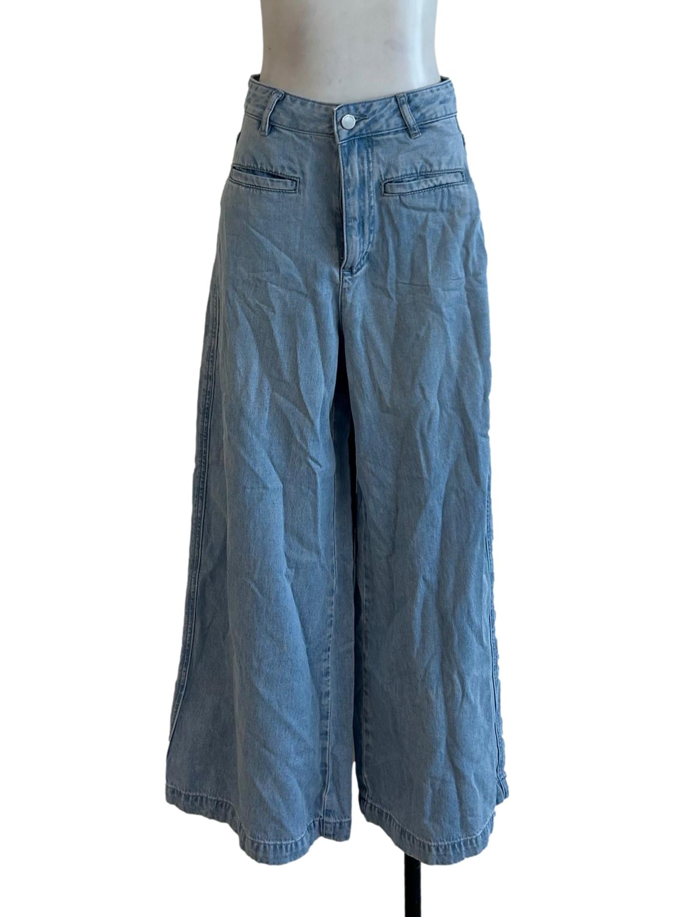 Ice Blue Wide Leg Jeans LB