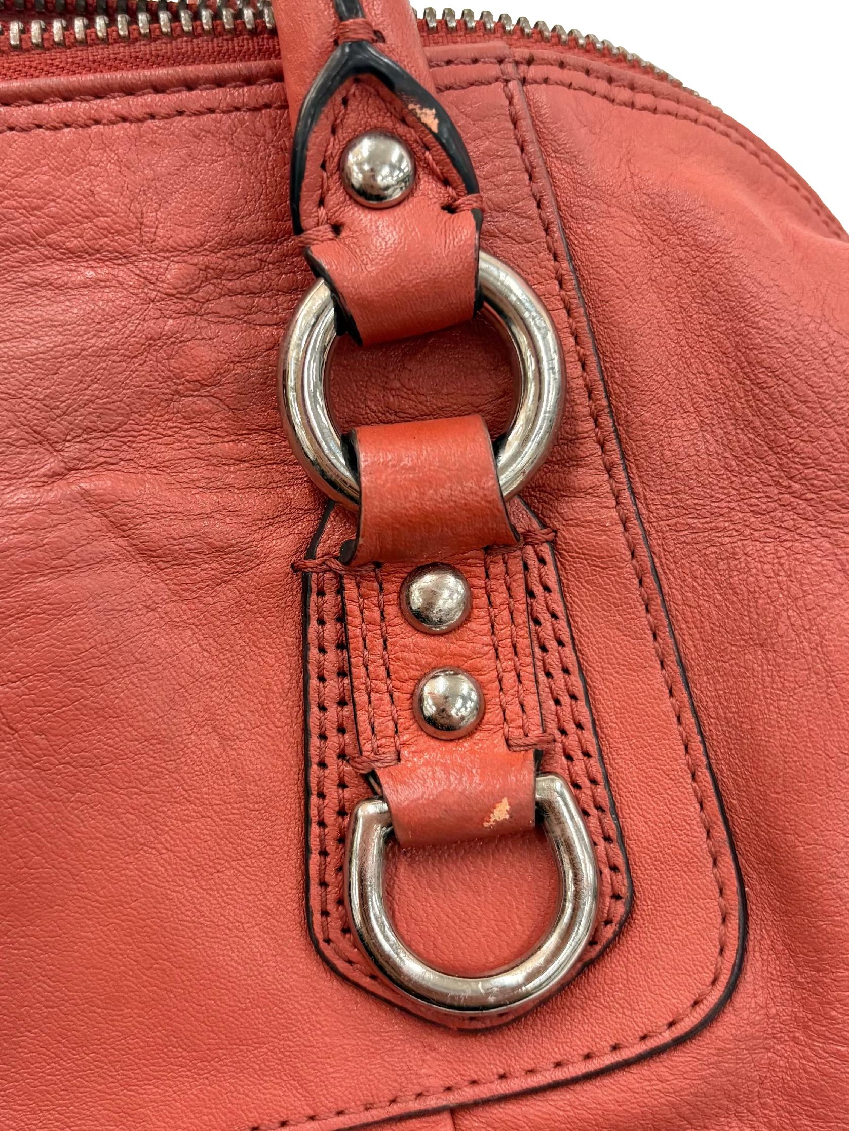 Coral Pink Madison Sabrina Satchel Bag