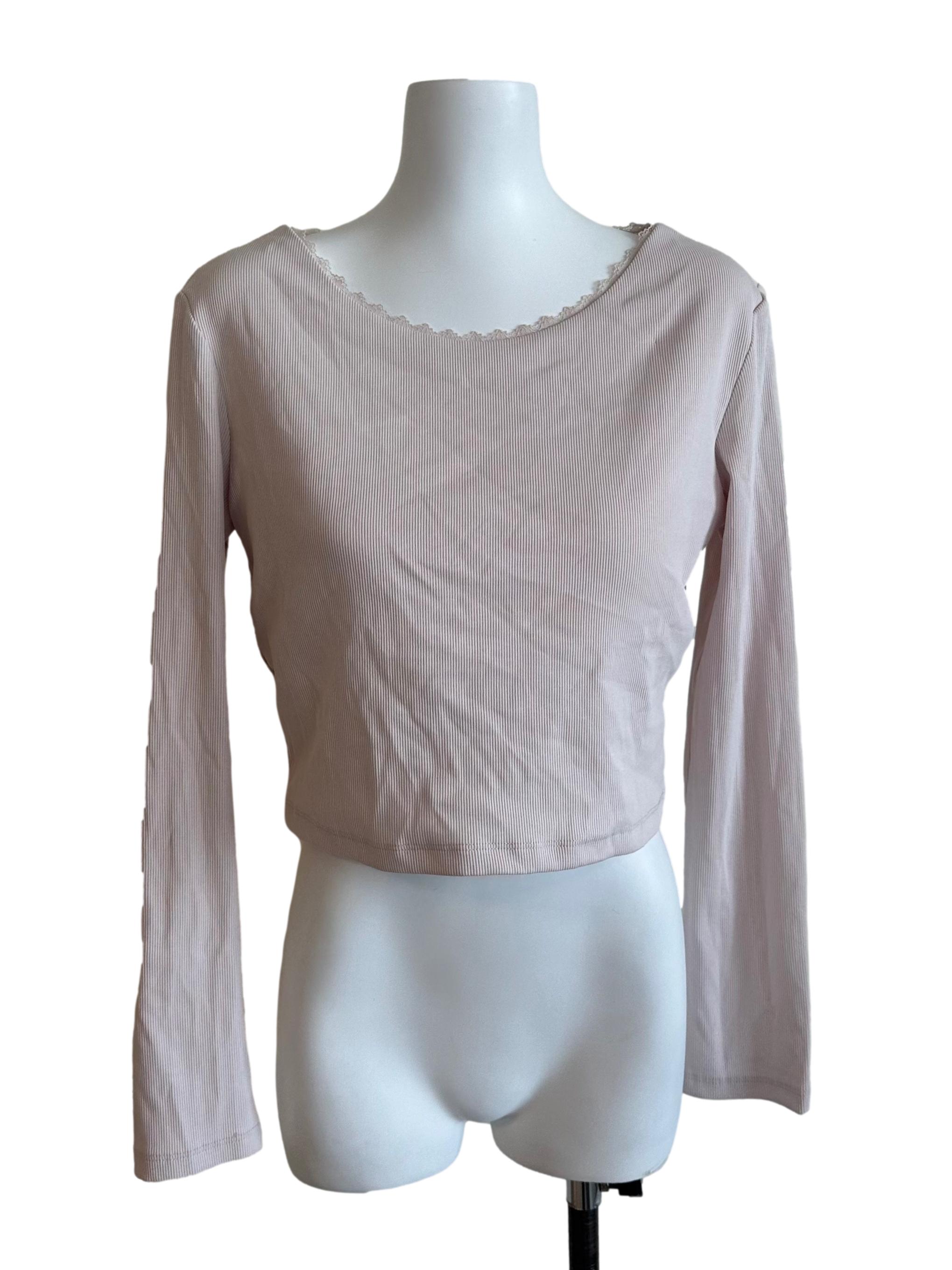 Pale Pink Long Sleeve Top