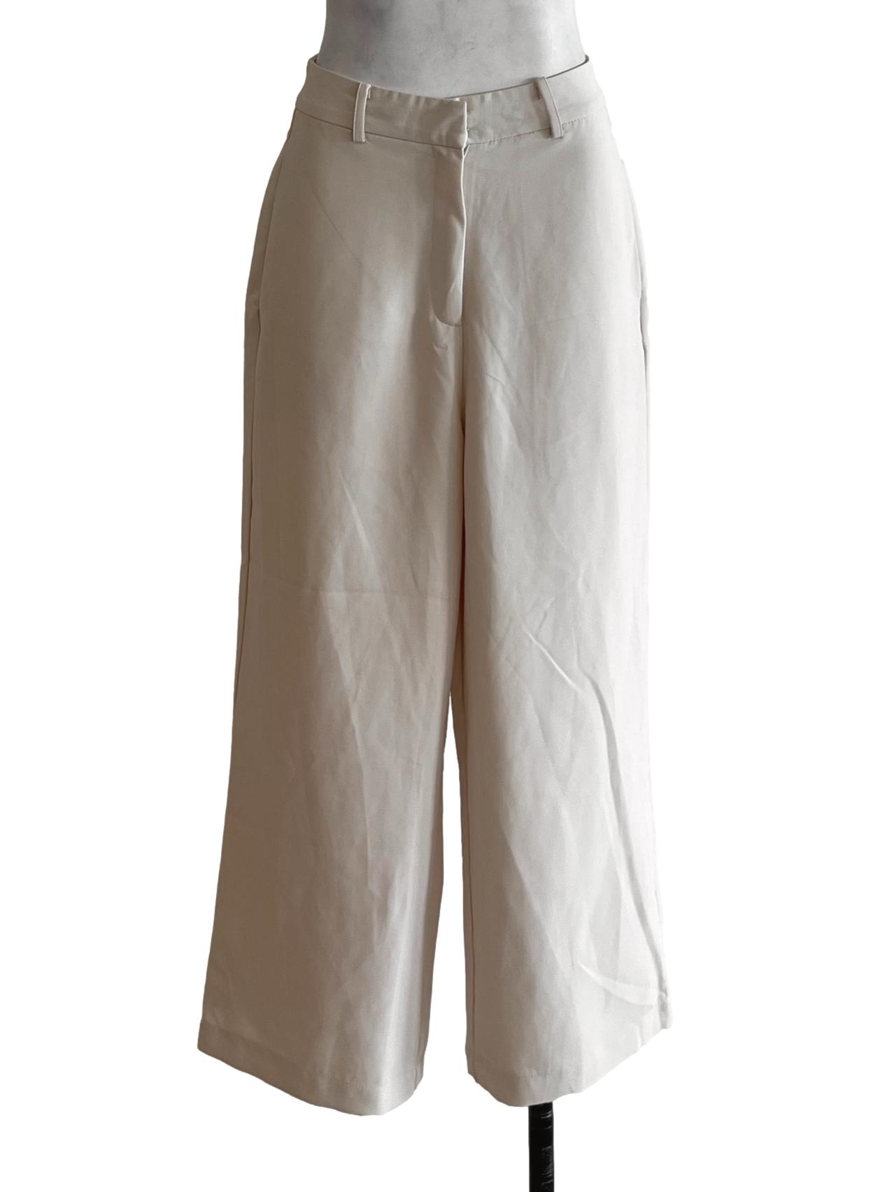 White High-Waisted Formal Pants YHF