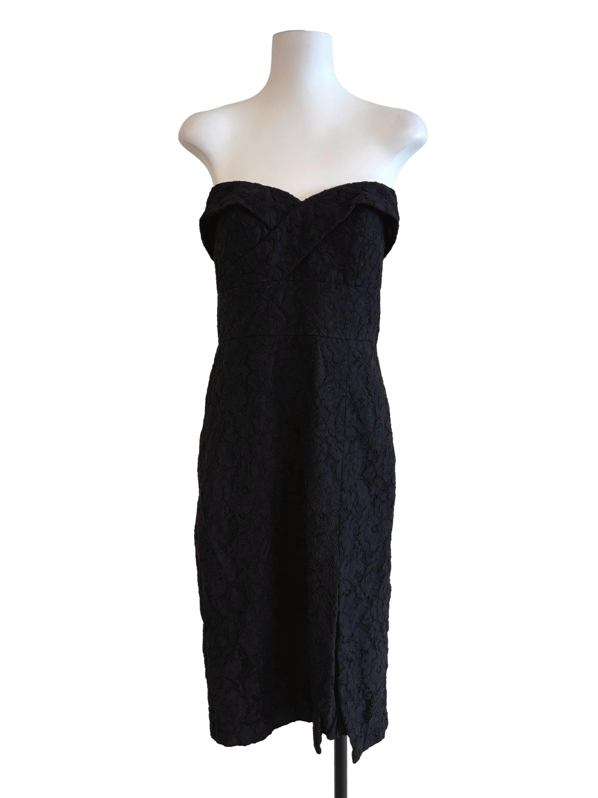 Ink Black Textured Off Shoulder Pencil Dress