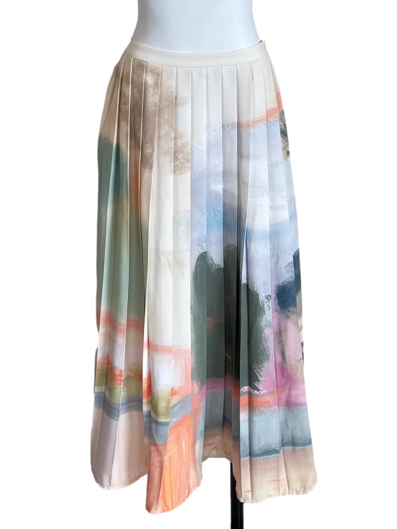 Soleil Pleated Midi Skirt OSN