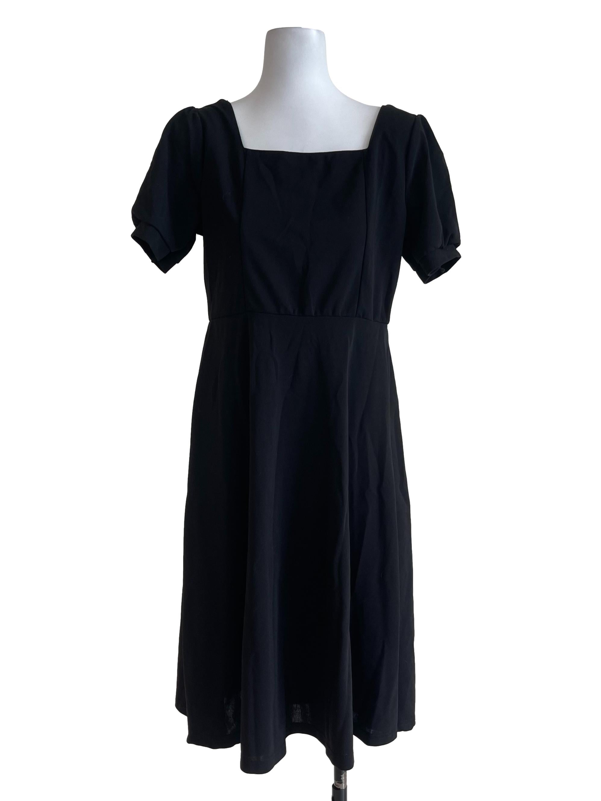 Black Square Neck Dess