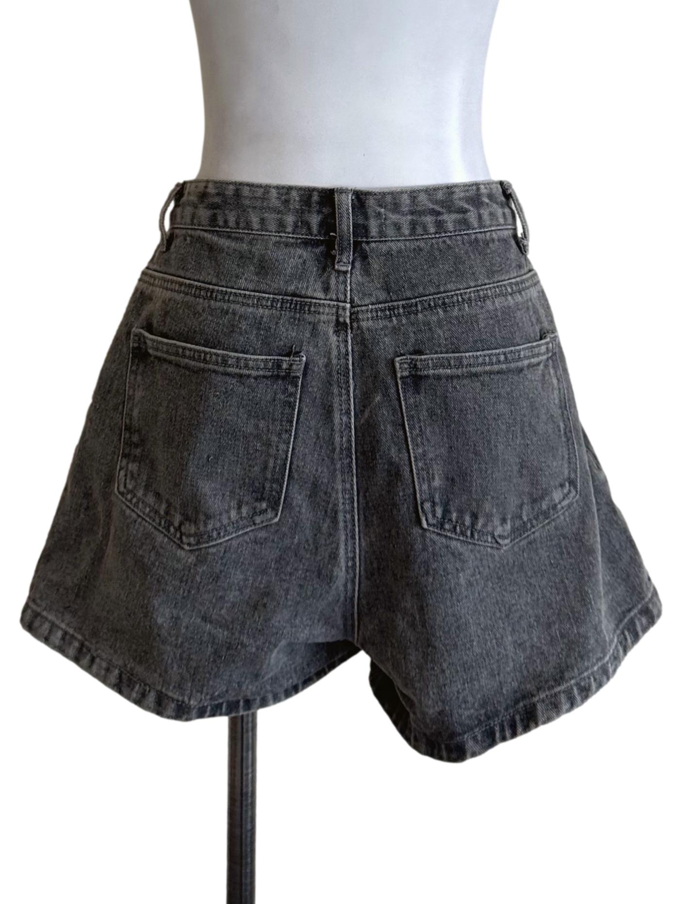 Charcoal Grey Denim Shorts TTR
