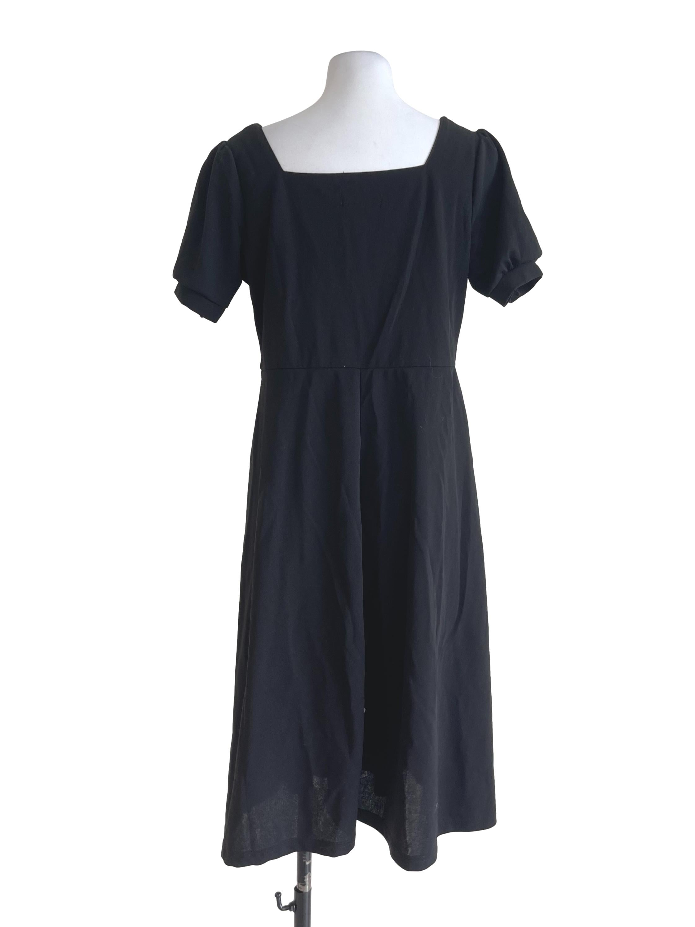 Black Square Neck Dess
