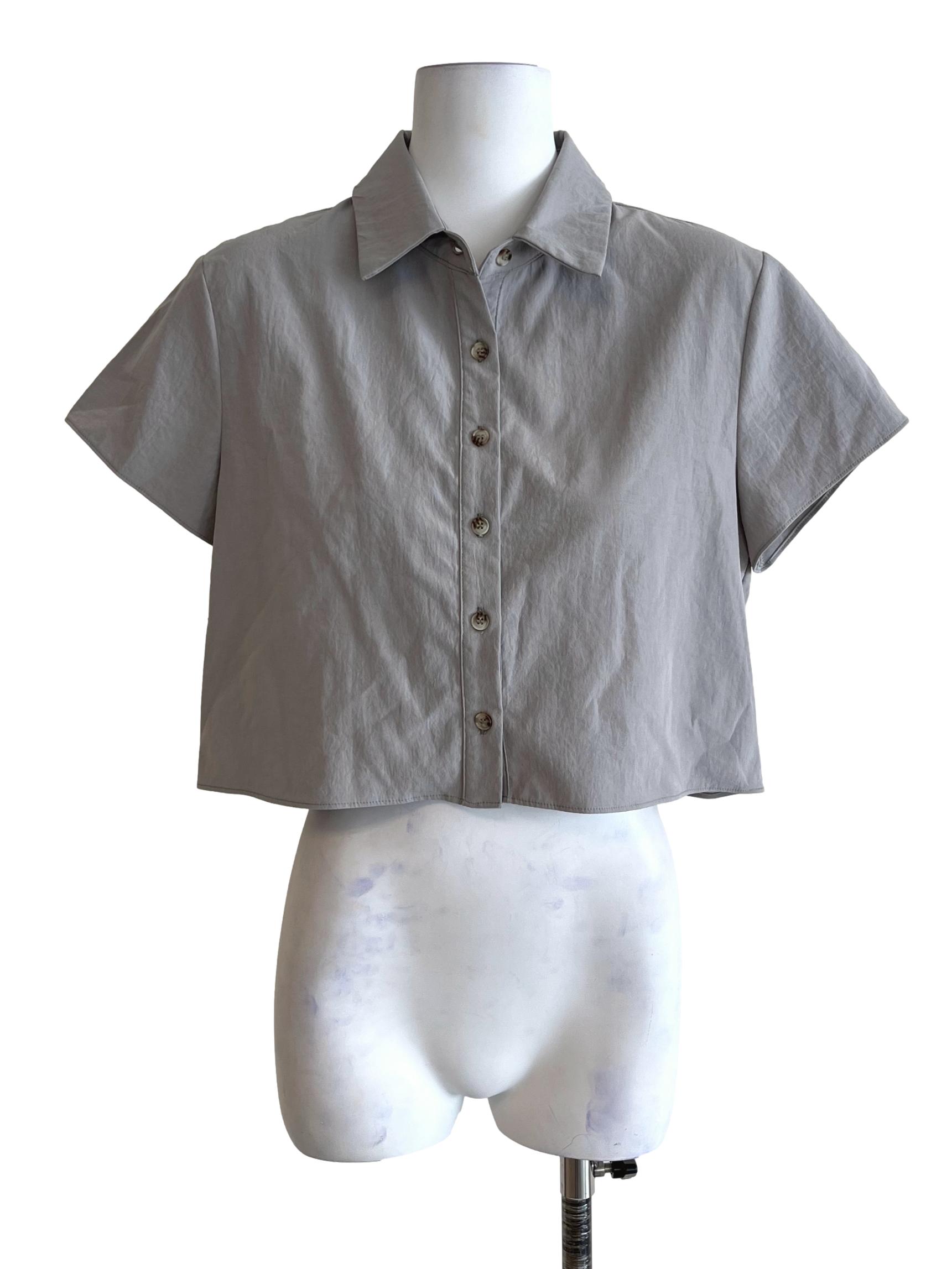 Fossil Grey Short-Sleeve Shirt