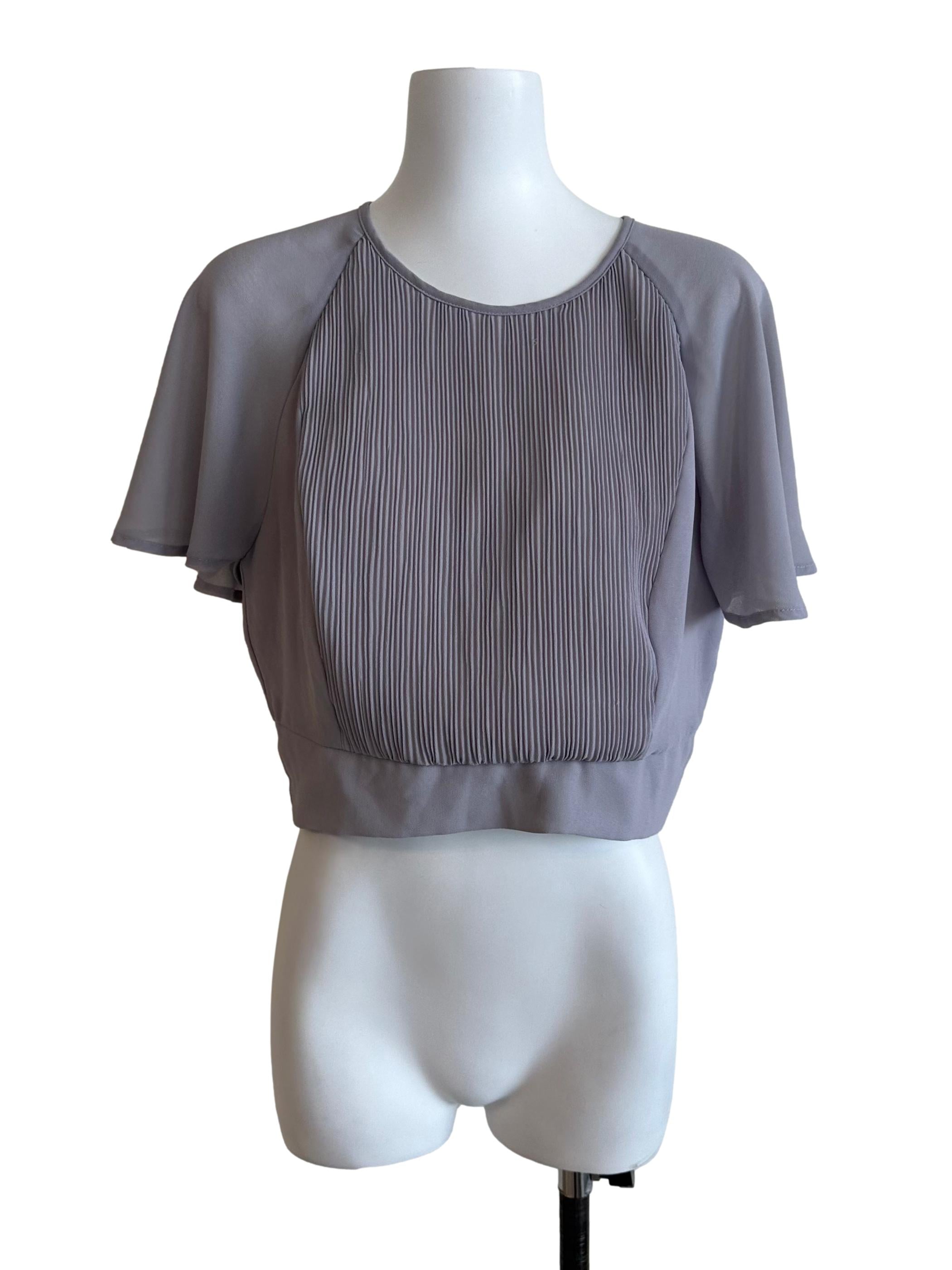 Ash Purple Pleated Blouse
