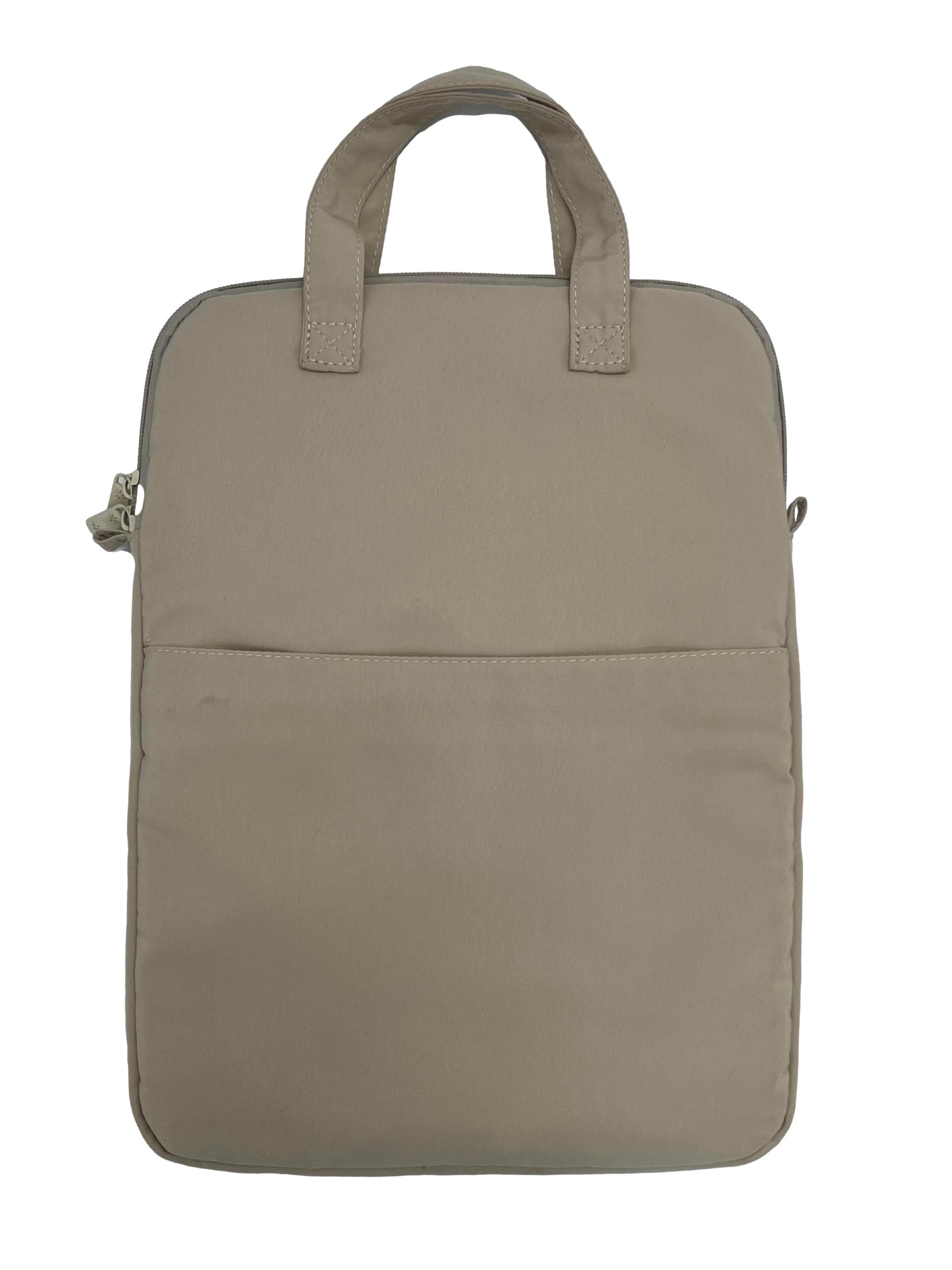 Cream Utility Laptop Bag