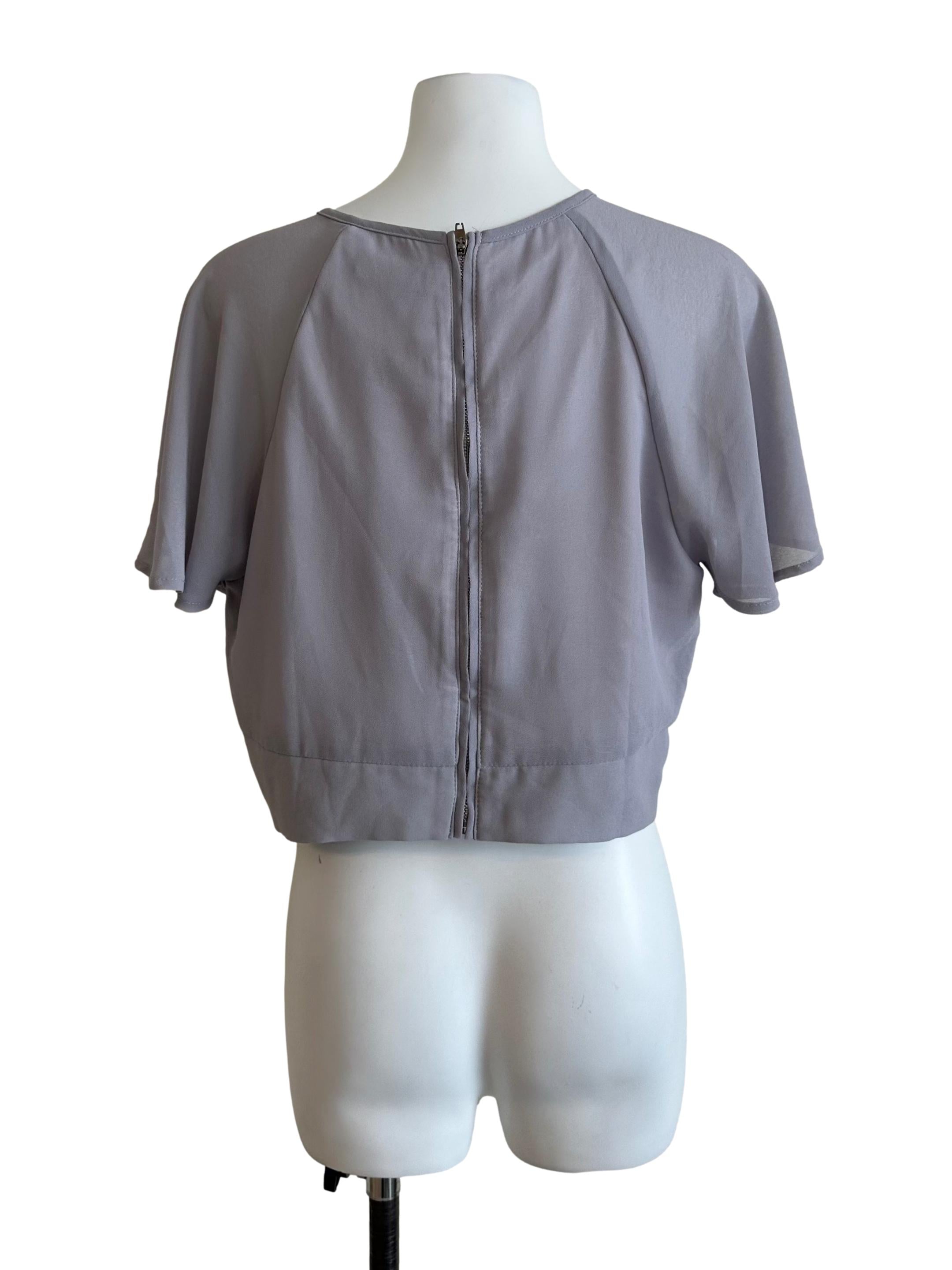 Ash Purple Pleated Blouse