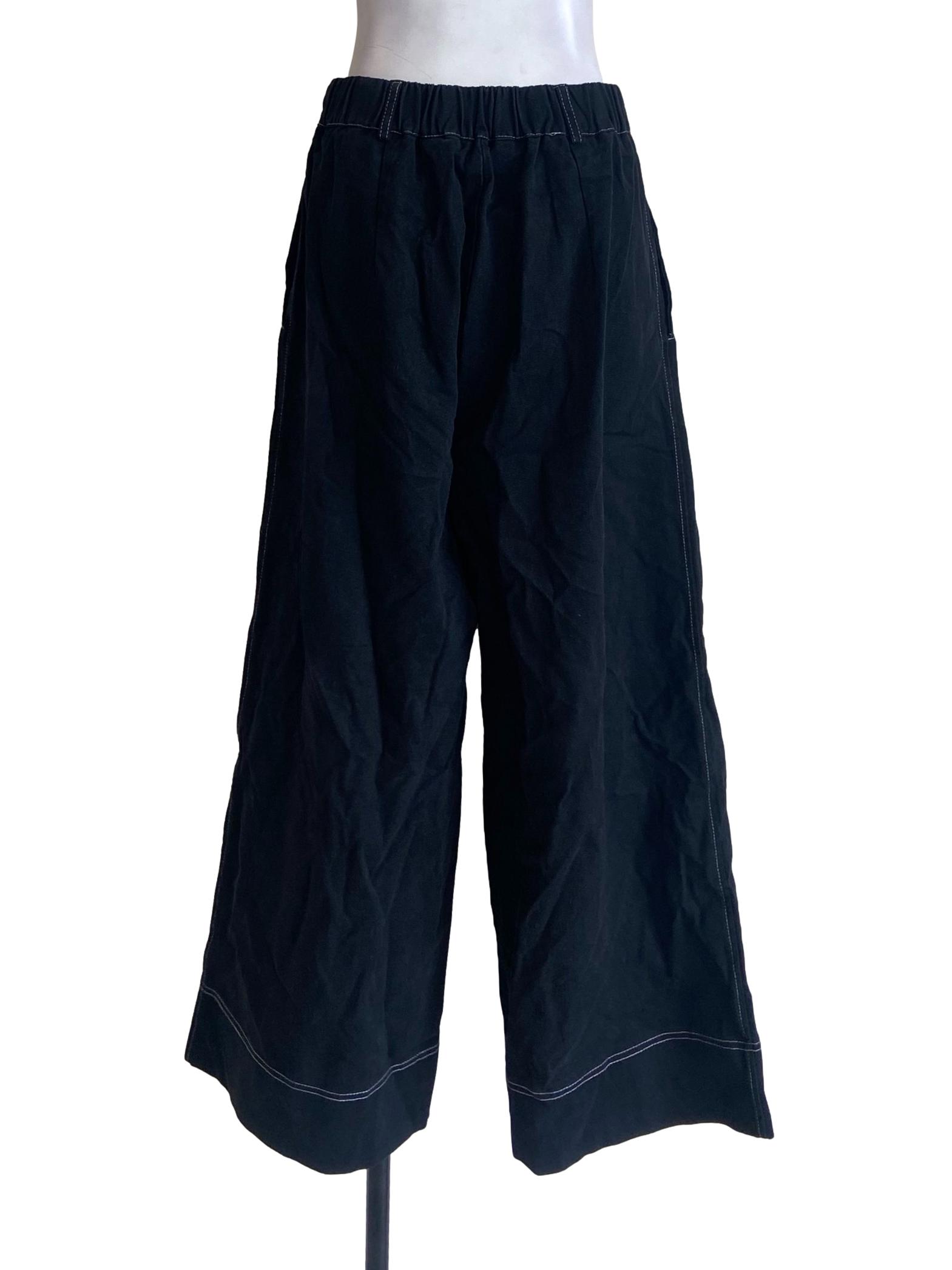 Black Herringbone Baggy Jeans