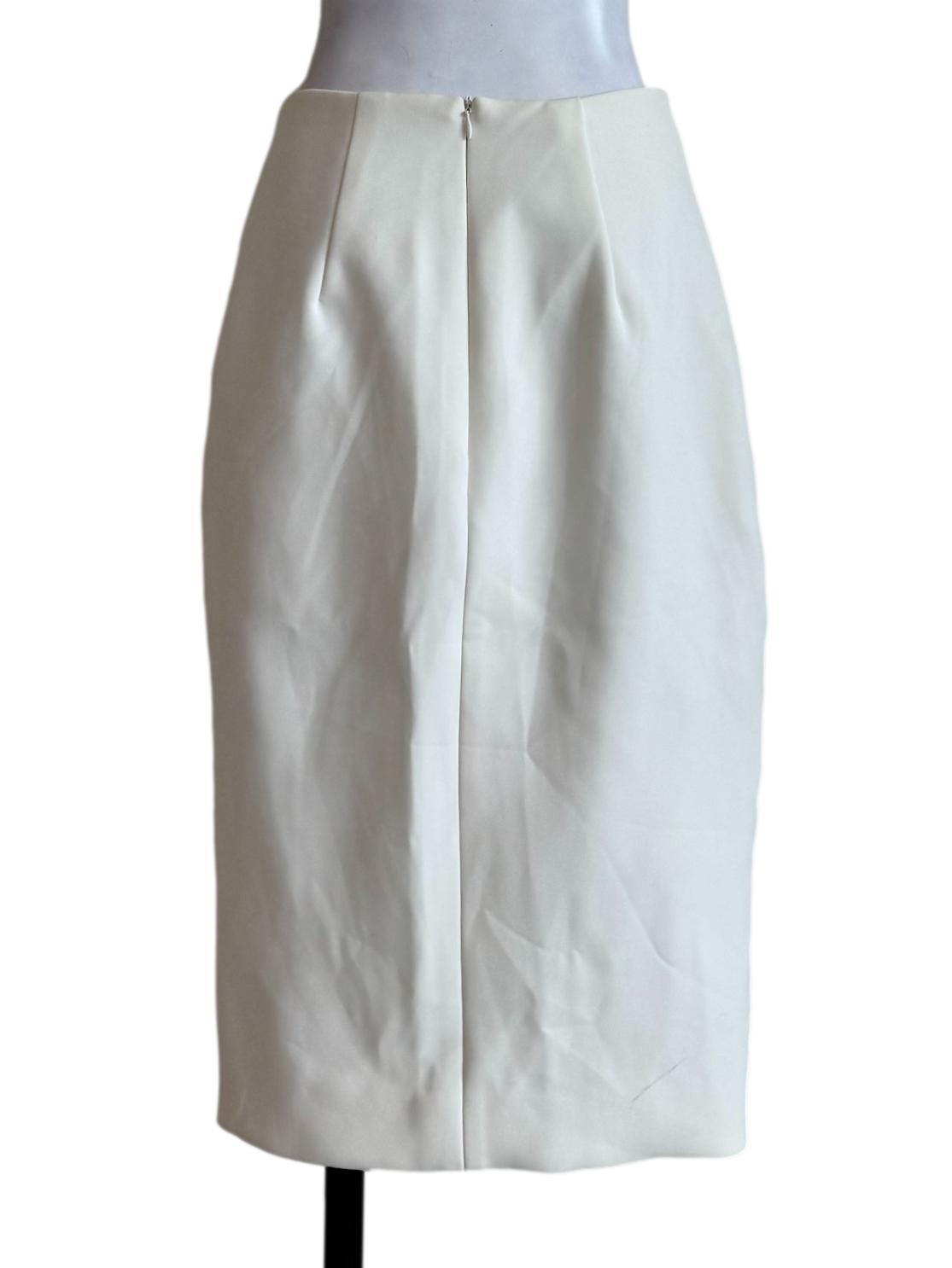 Eggshell White Pencil Skirt