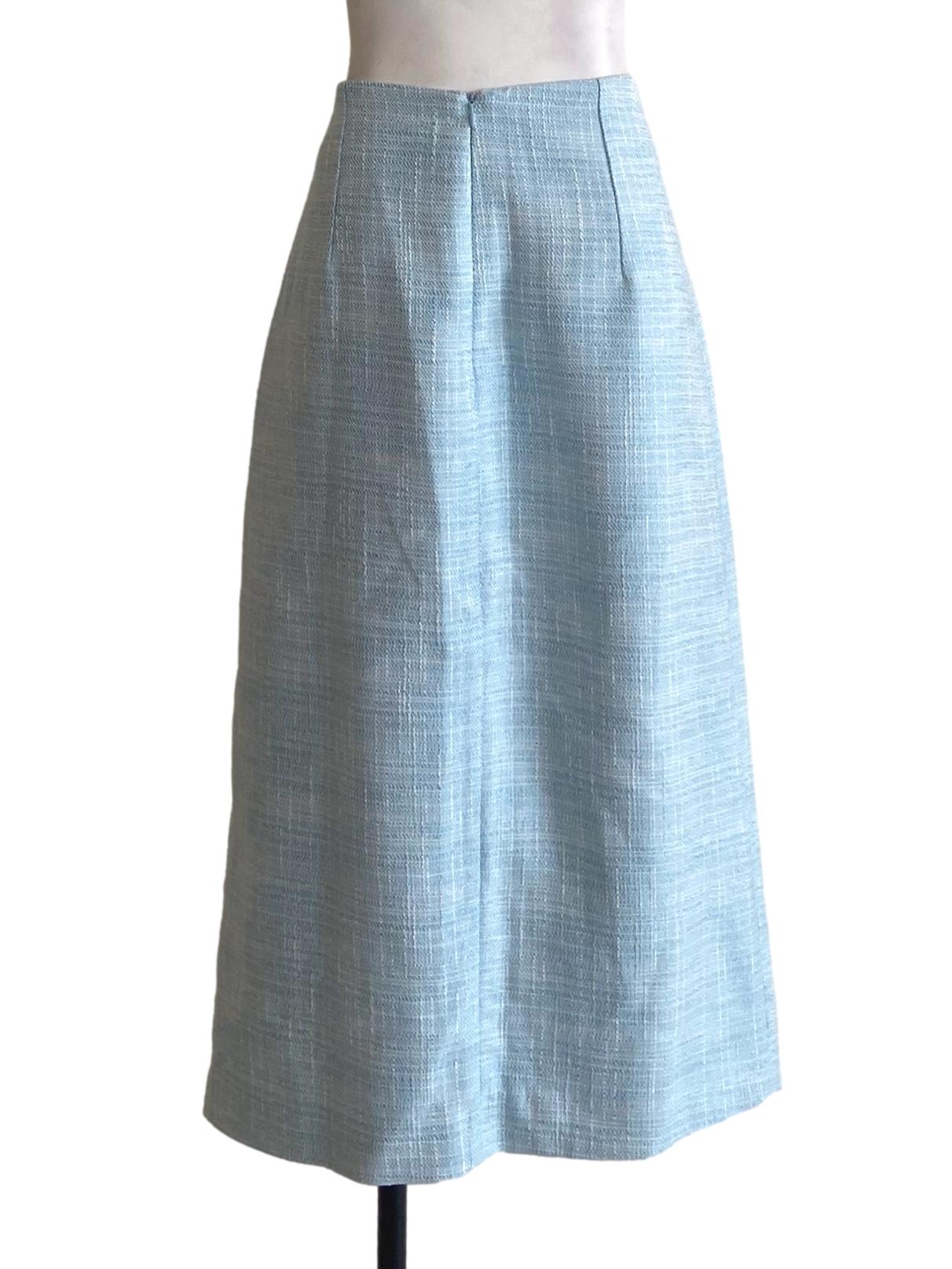 Blue Slit Tube Skirt LB