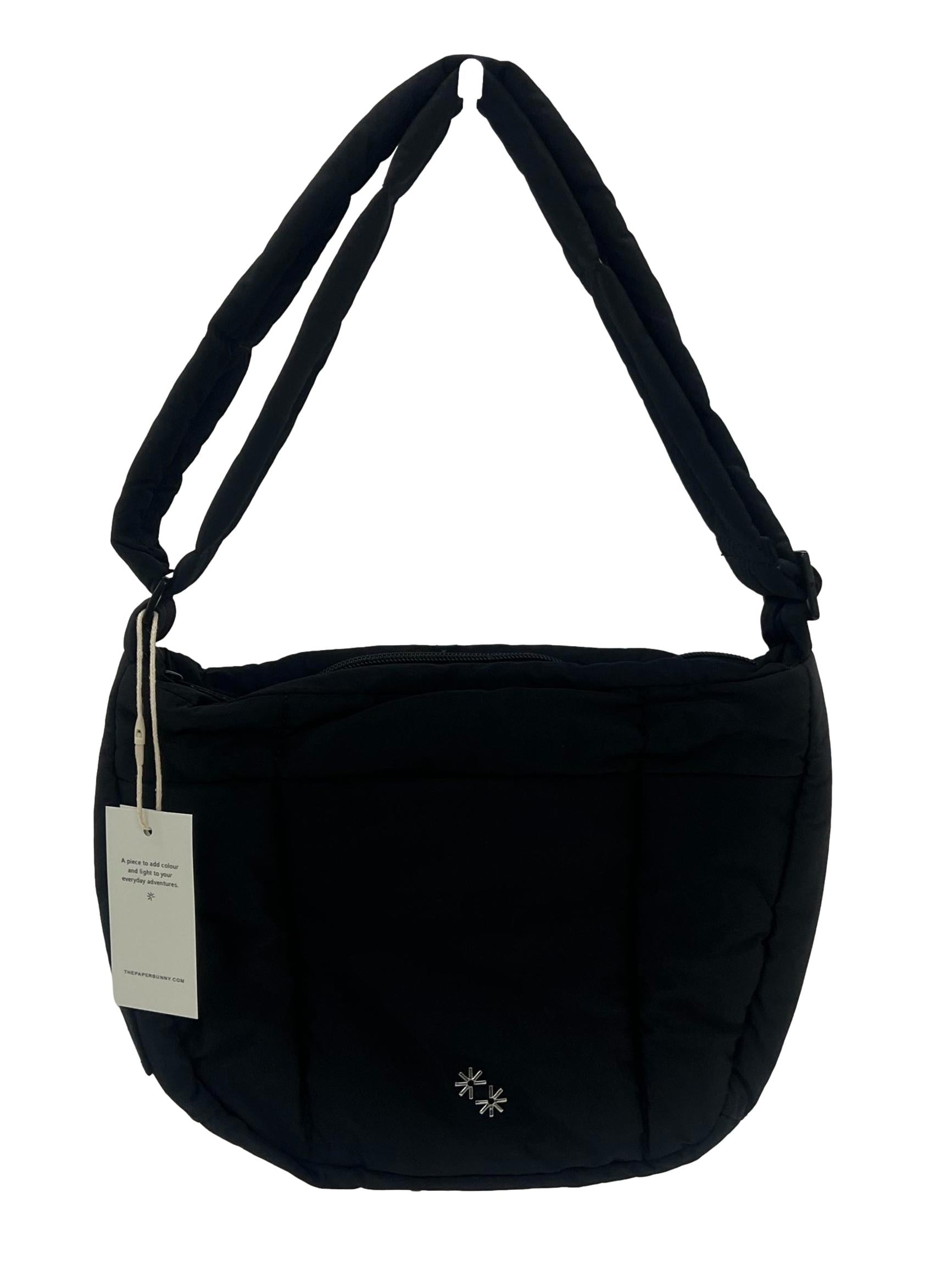Black Puffer Sling Bag