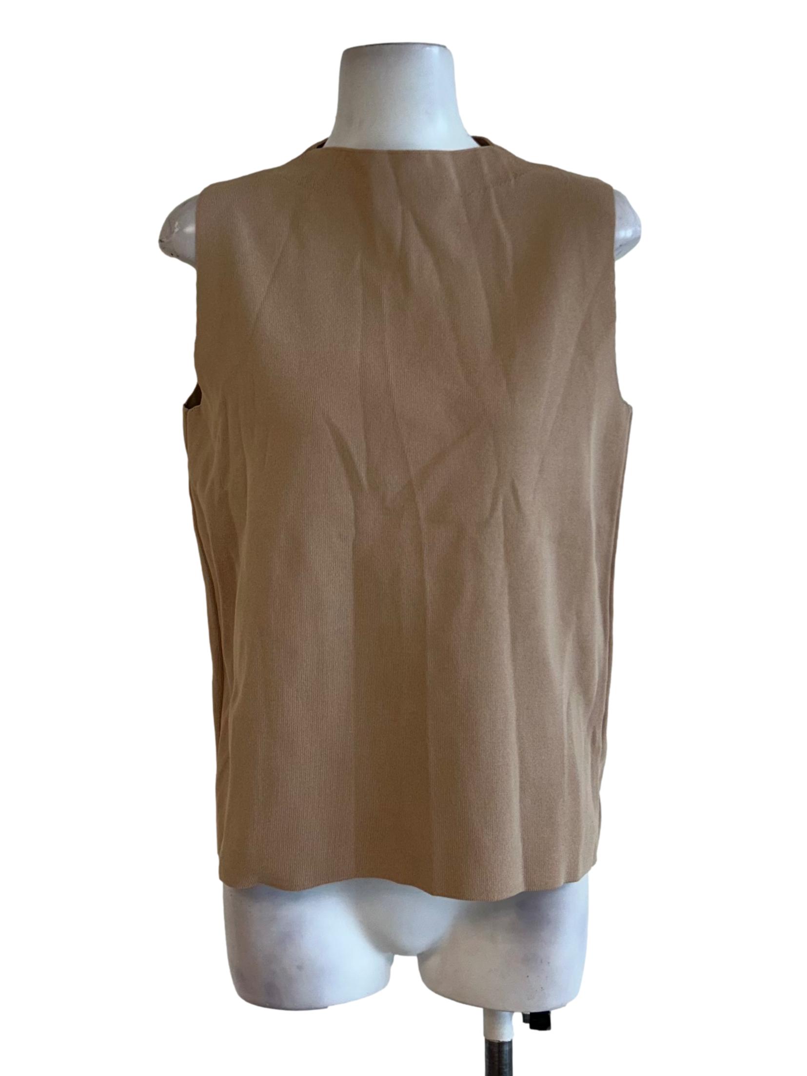 Tortilla Brown Knit Sleeveless Top LB