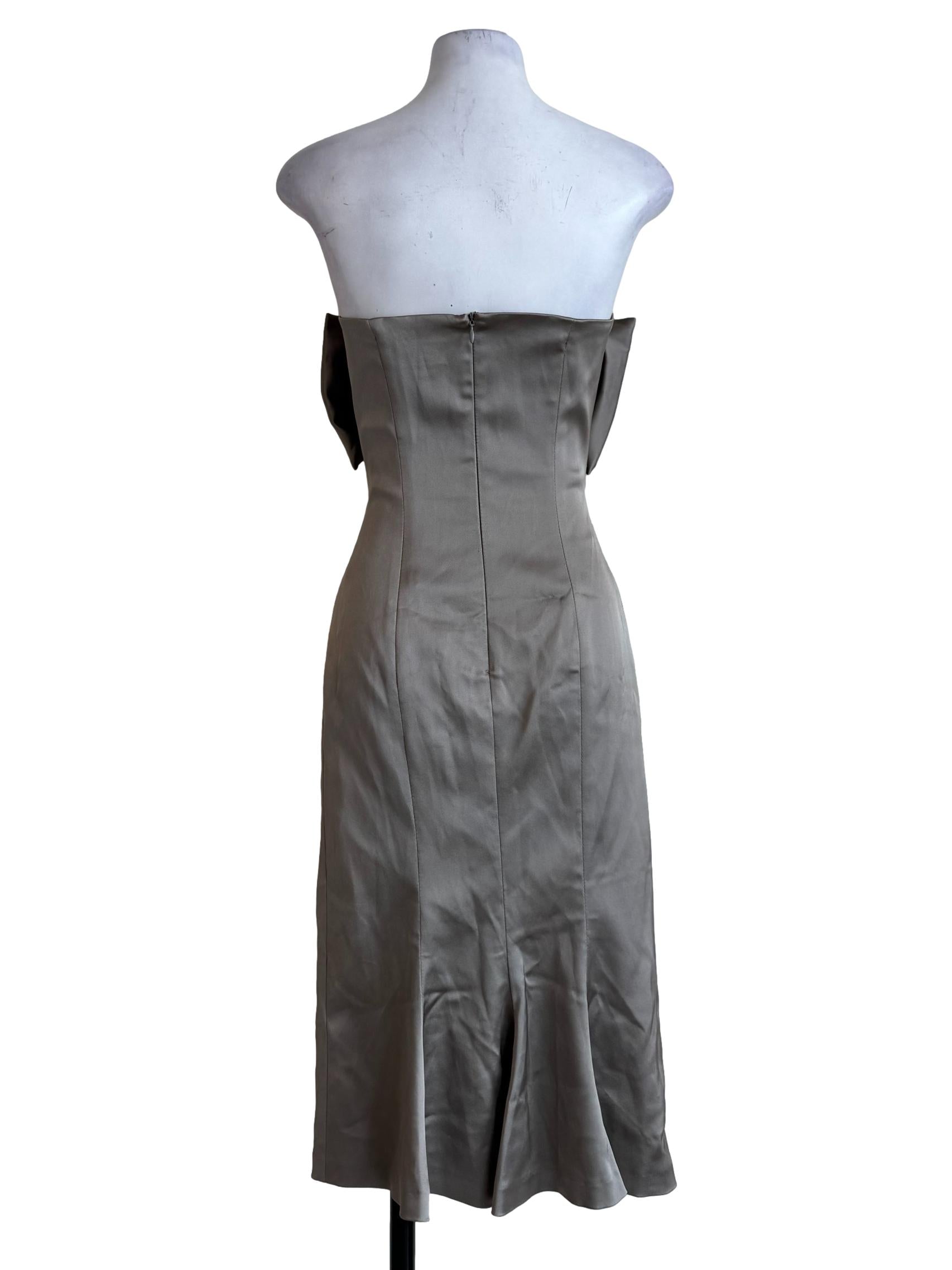 Silver Strapless Hourglass Dress
