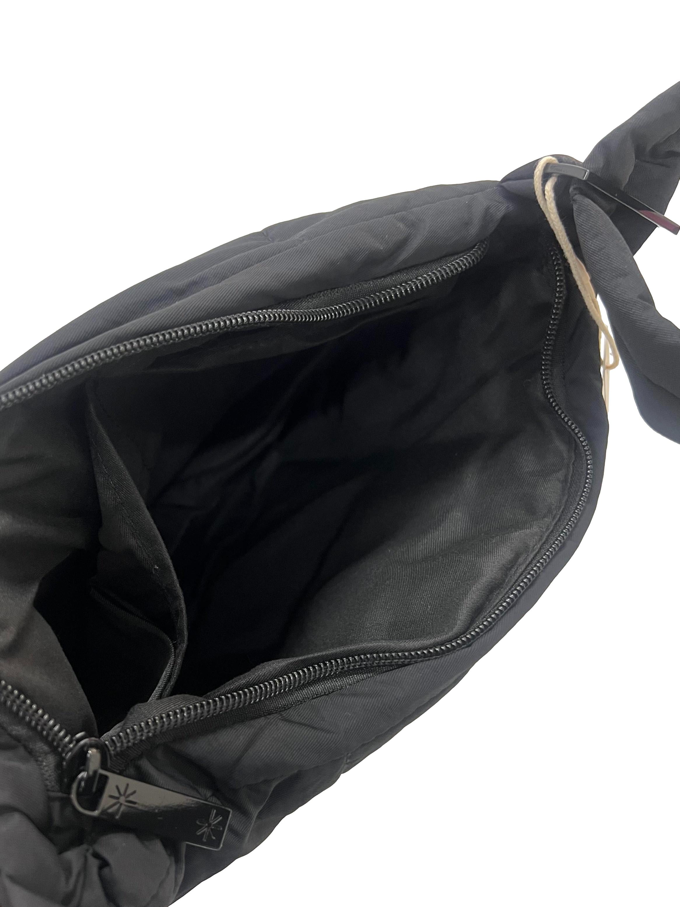Black Puffer Sling Bag